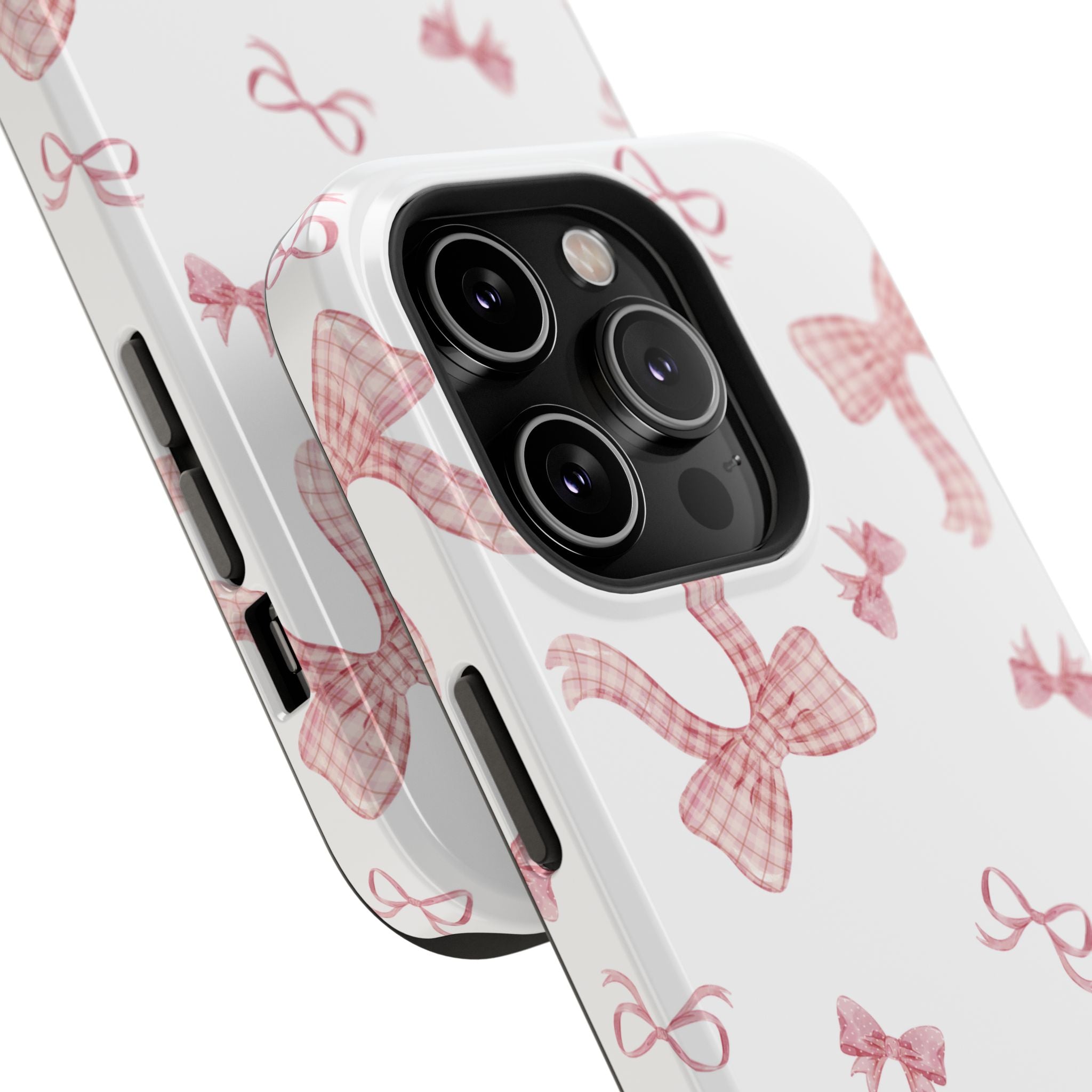 Customizable: Gingham Chic Bow Pattern Phone Case
