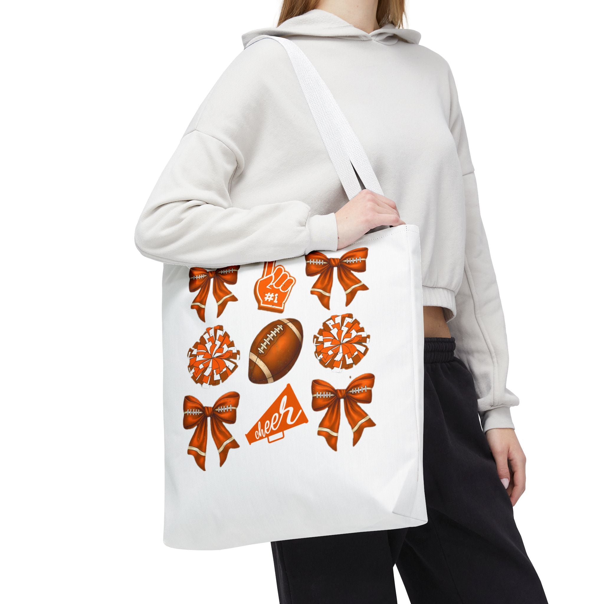 Orange Themed Game Day Tote Bag - College Commitment & Graduation Gift - School Pride Design