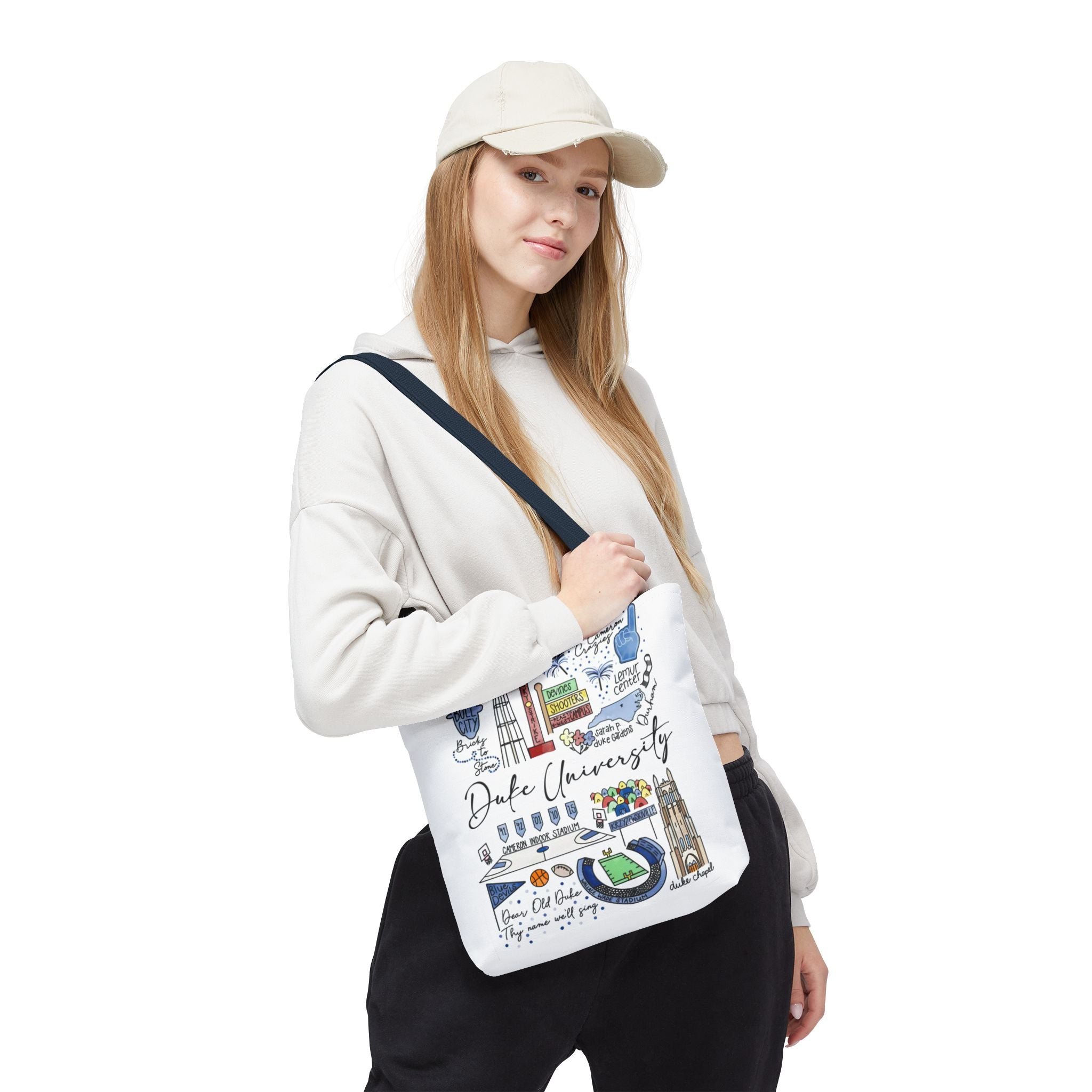 Duke University Tote Bag, College Spirit Bag, Campus Life Accessory, School Pride Gift, Eco-Friendly Shopping Bag