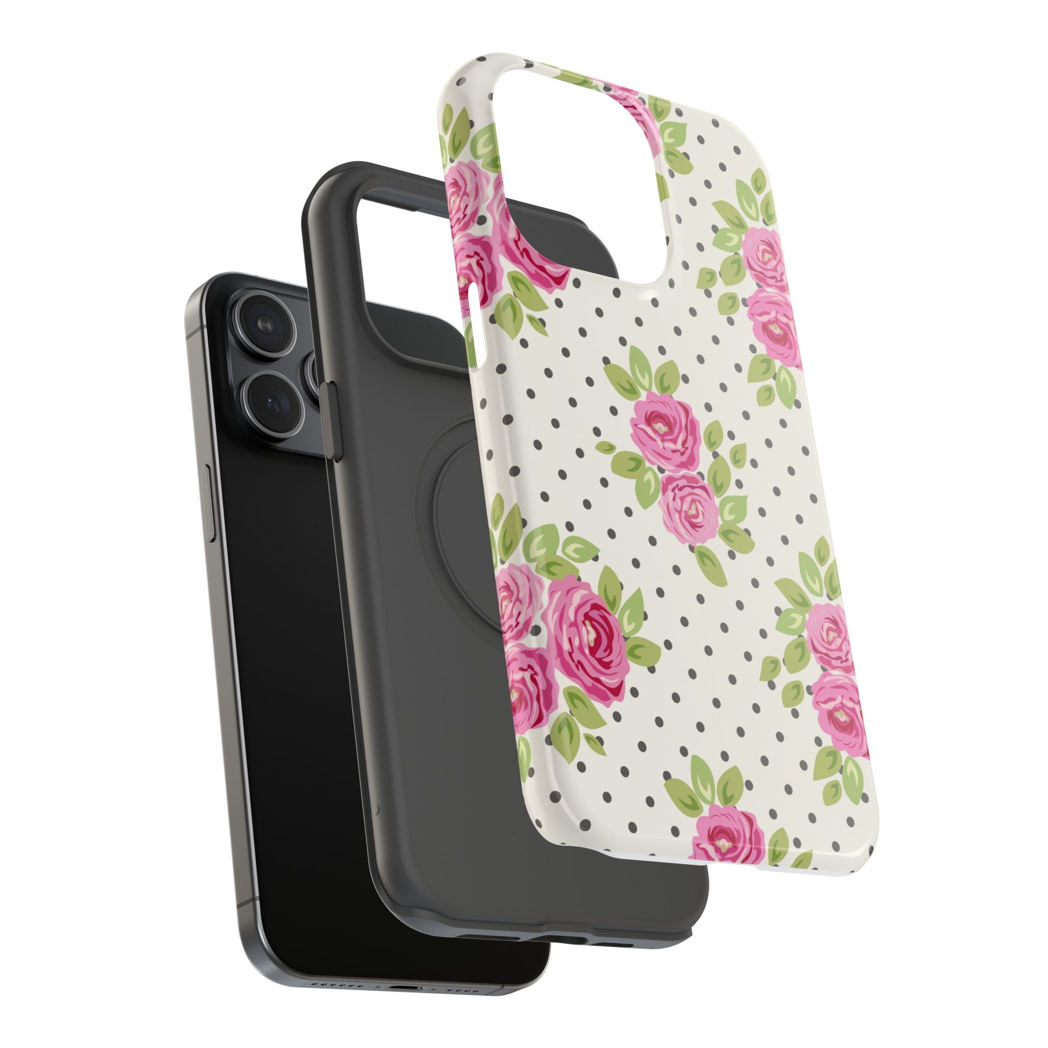 Customizable: Floral Polka Dot Phone Case