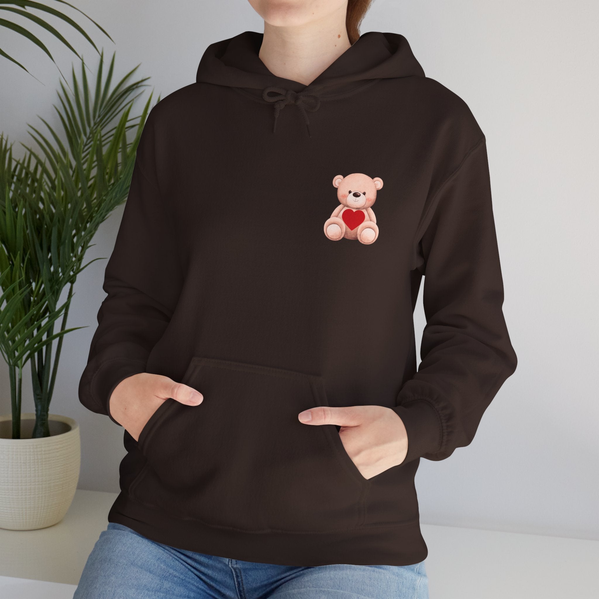 Customizable: Bear Heart Hoodie - Personalizable School Spirit Apparel
