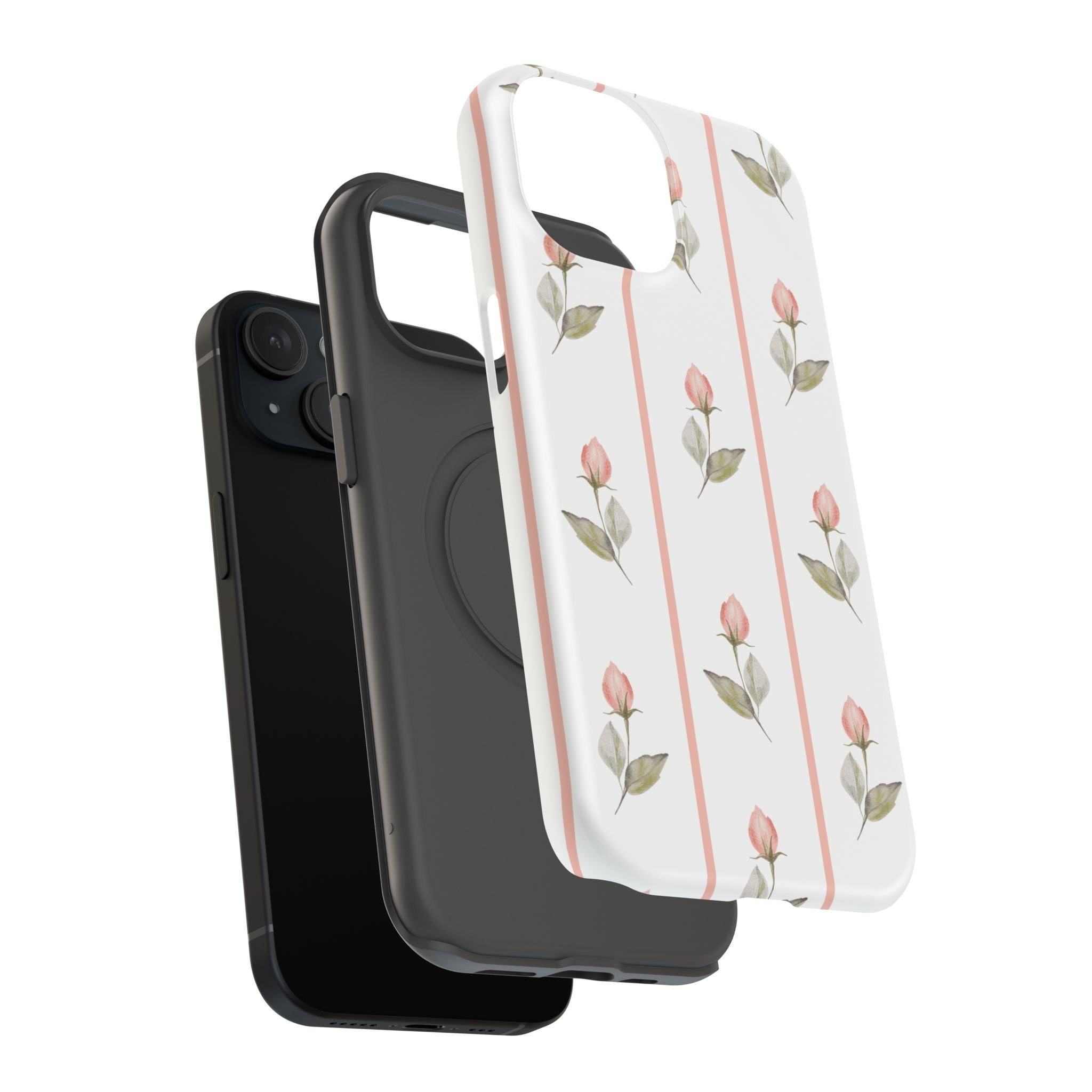 Customizable: Floral Impact-Resistant Phone Case, Chic Phone Cover