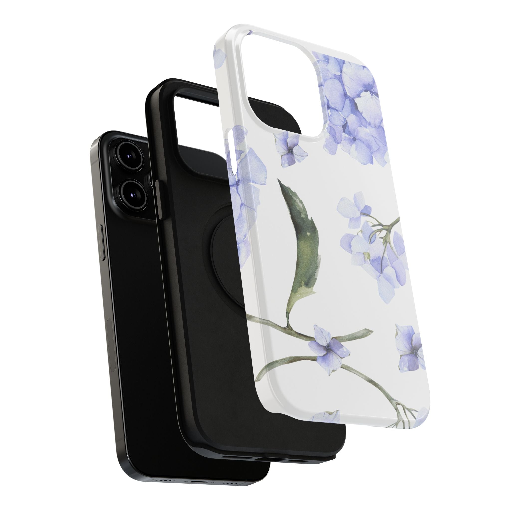 Customizable: Floral Purple Hydrangea Impact-Resistant Phone Case