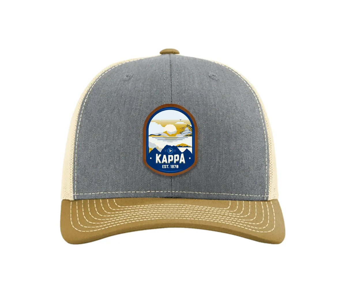 Kappa Kappa Gamma Richardson 112 UV Print Leatherette Patch Trucker Hat - Ventura