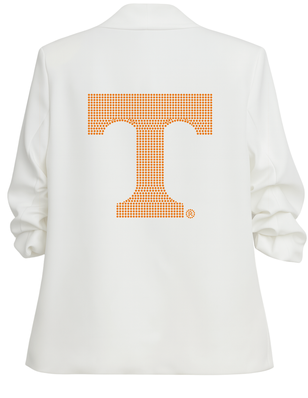 Tennessee Vols Big T White Ruched Sleeve Blazer
