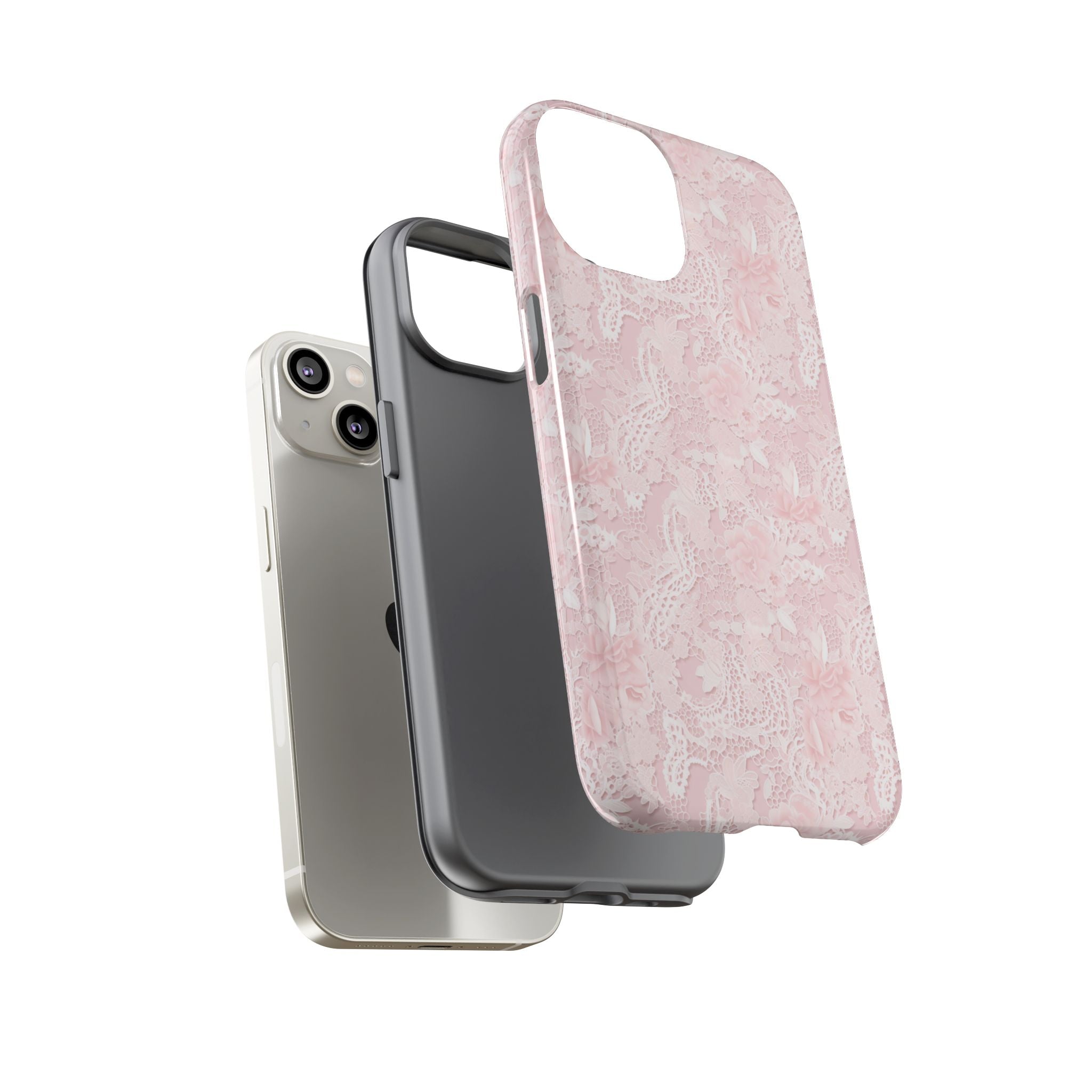Customizable: Pink Floral Phone Case, Stylish Tough Cases, Unique Gift for Her, Cute Phone Accessories, Floral Tech Cover