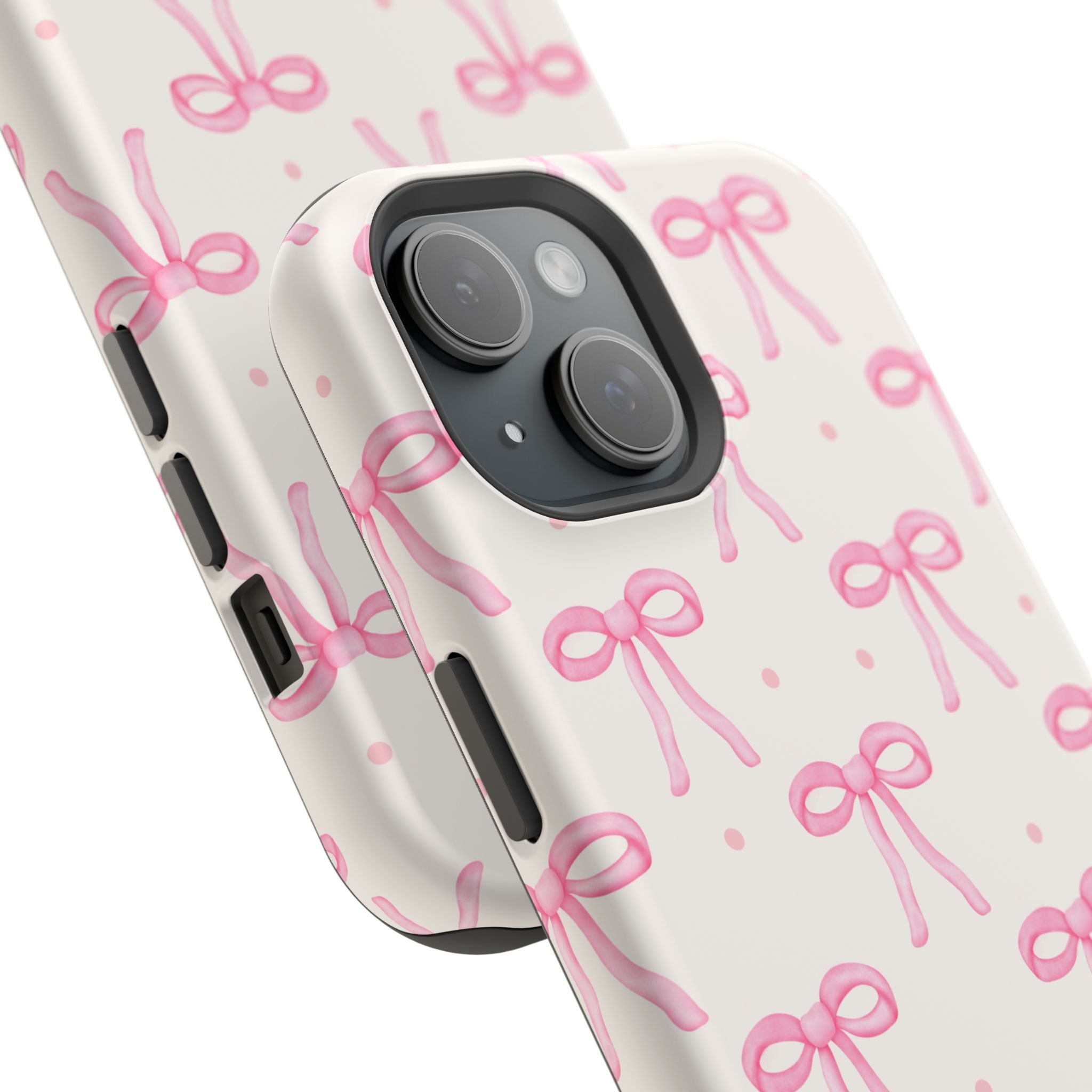 Customizable: Cute Pink Bow Impact-Resistant Phone Case