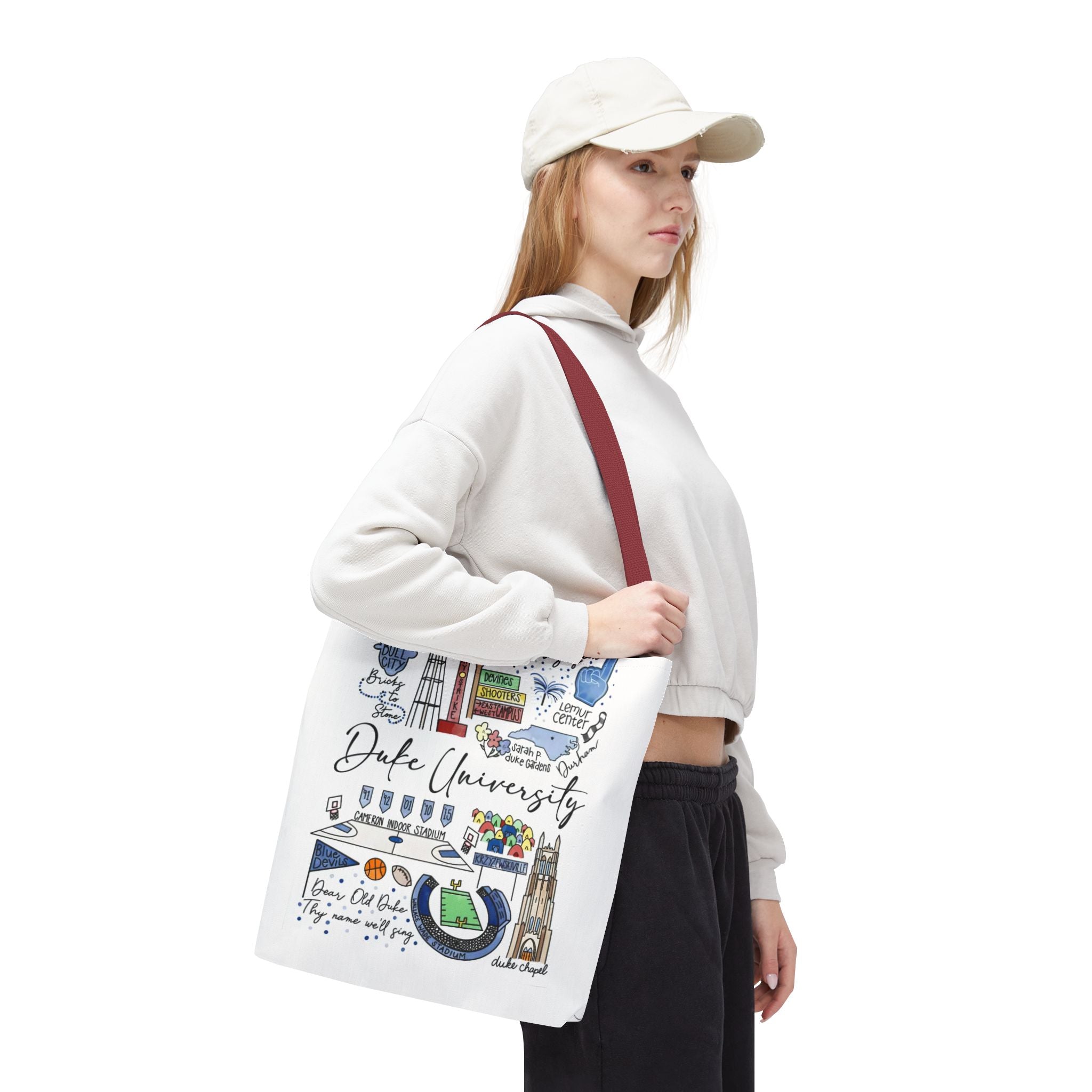 Duke University Tote Bag, College Spirit Bag, Campus Life Accessory, School Pride Gift, Eco-Friendly Shopping Bag
