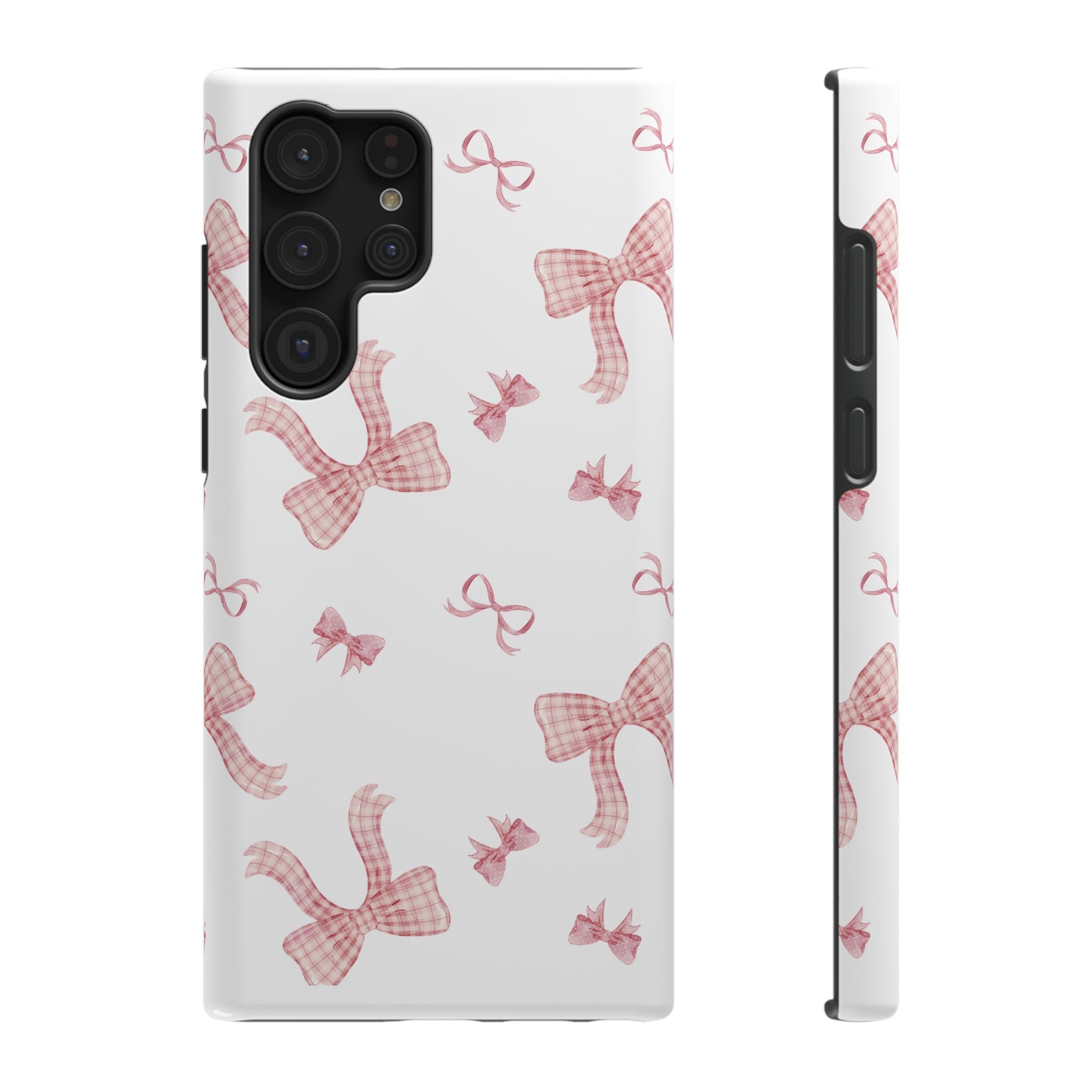 Customizable: Gingham Chic Bow Pattern Phone Case