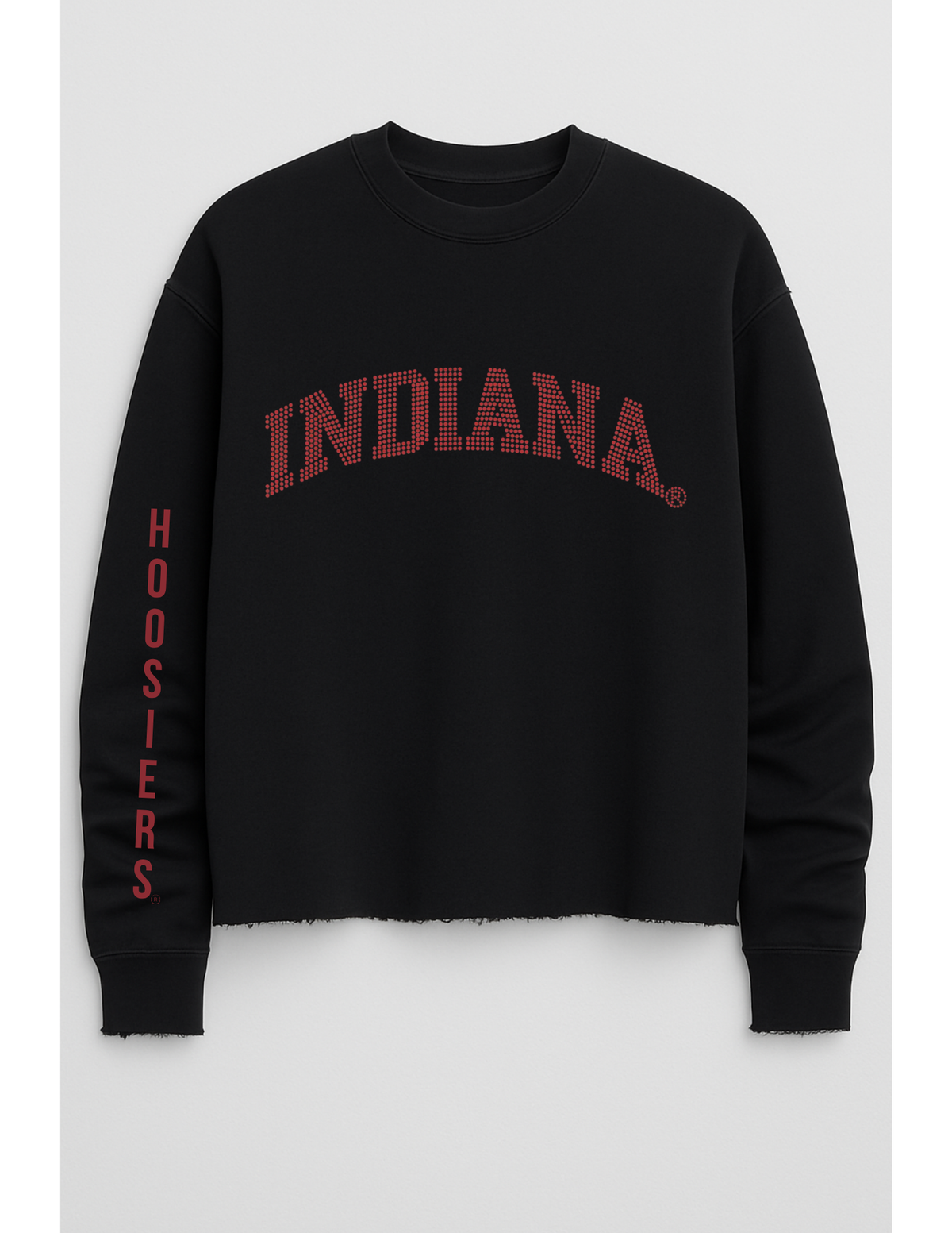 University Indiana Curve Black Crewneck Sweatshirt