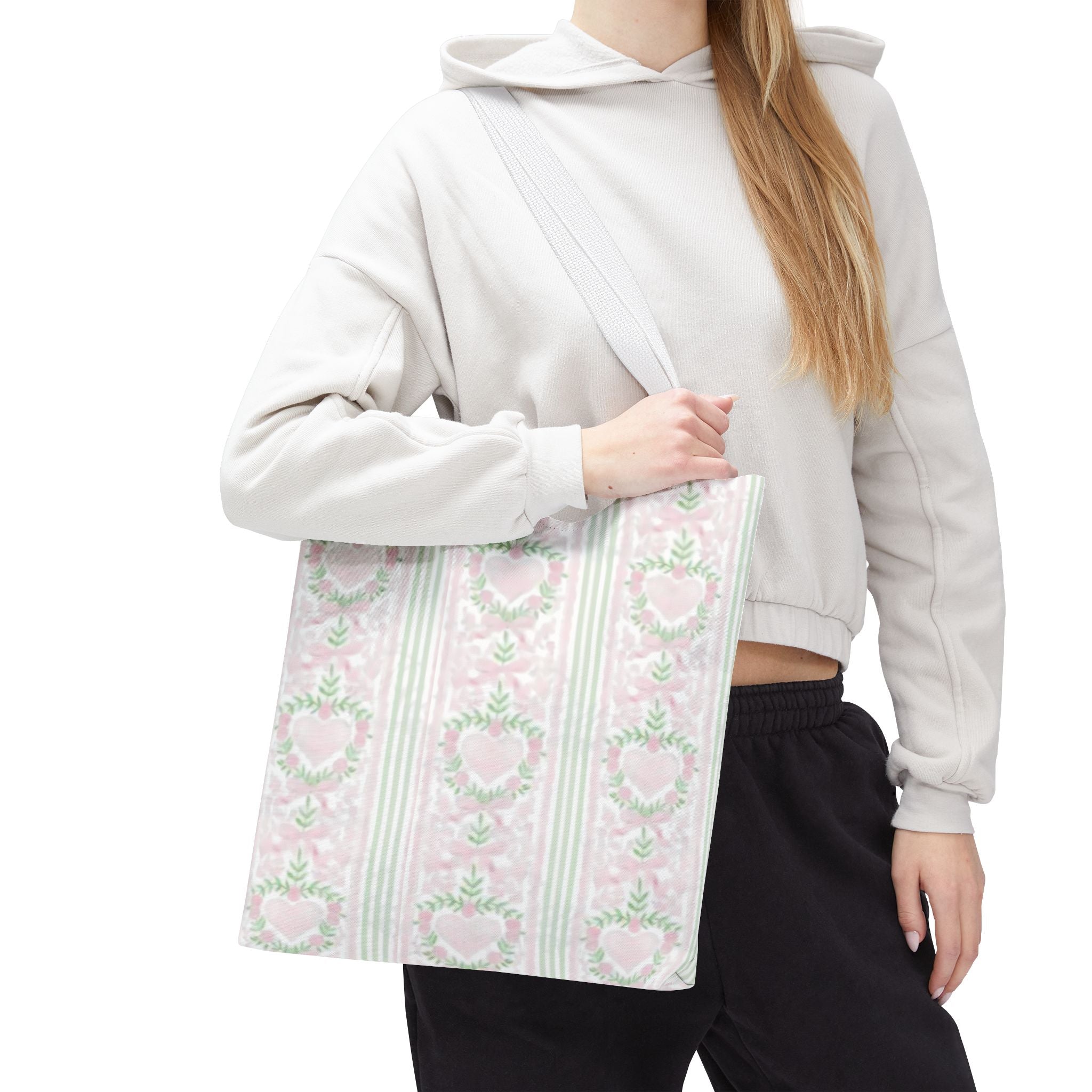 Romantic Floral Tote Bag,  Perfect for Shopping, Gifts, School, and Wedding