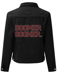 University of Oklahoma Boomer Sooner Black Denim Jacket