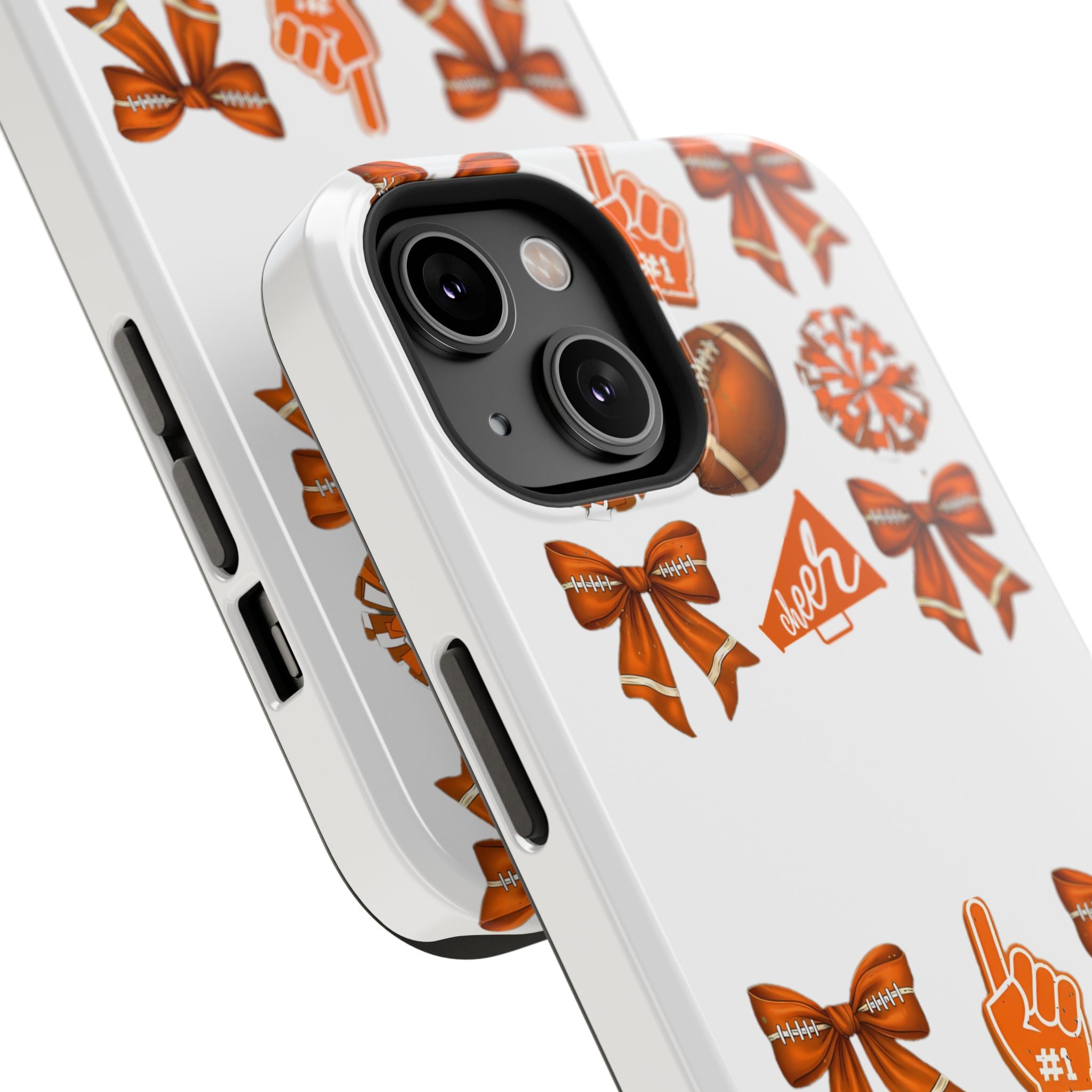 Customizable Orange-Themed Football Team Spirit Phone Case - Cheerful Accessories for Game Day, Unique Design for Fans, Sports Gift, Fall Celebrations, Team Pride