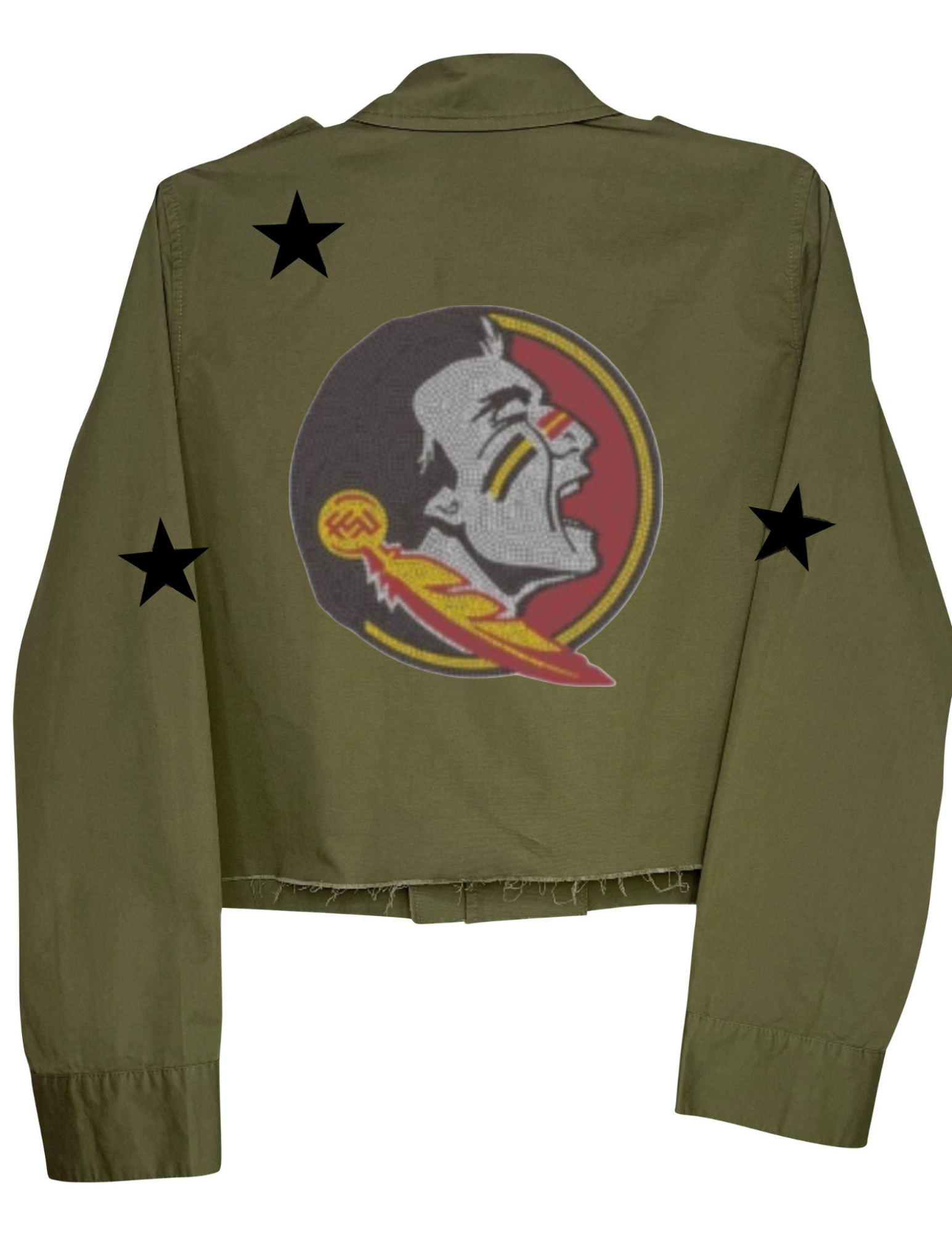 Florida State Mascot Army Green Shacket