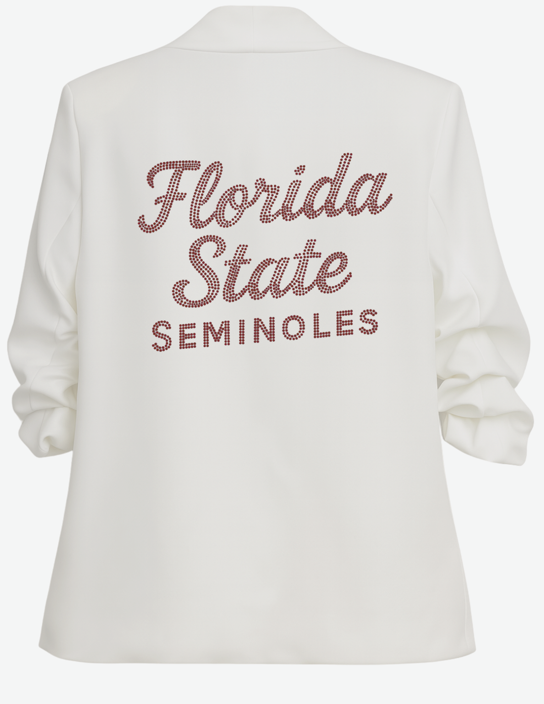 Florida State Seminoles White Ruched Blazer