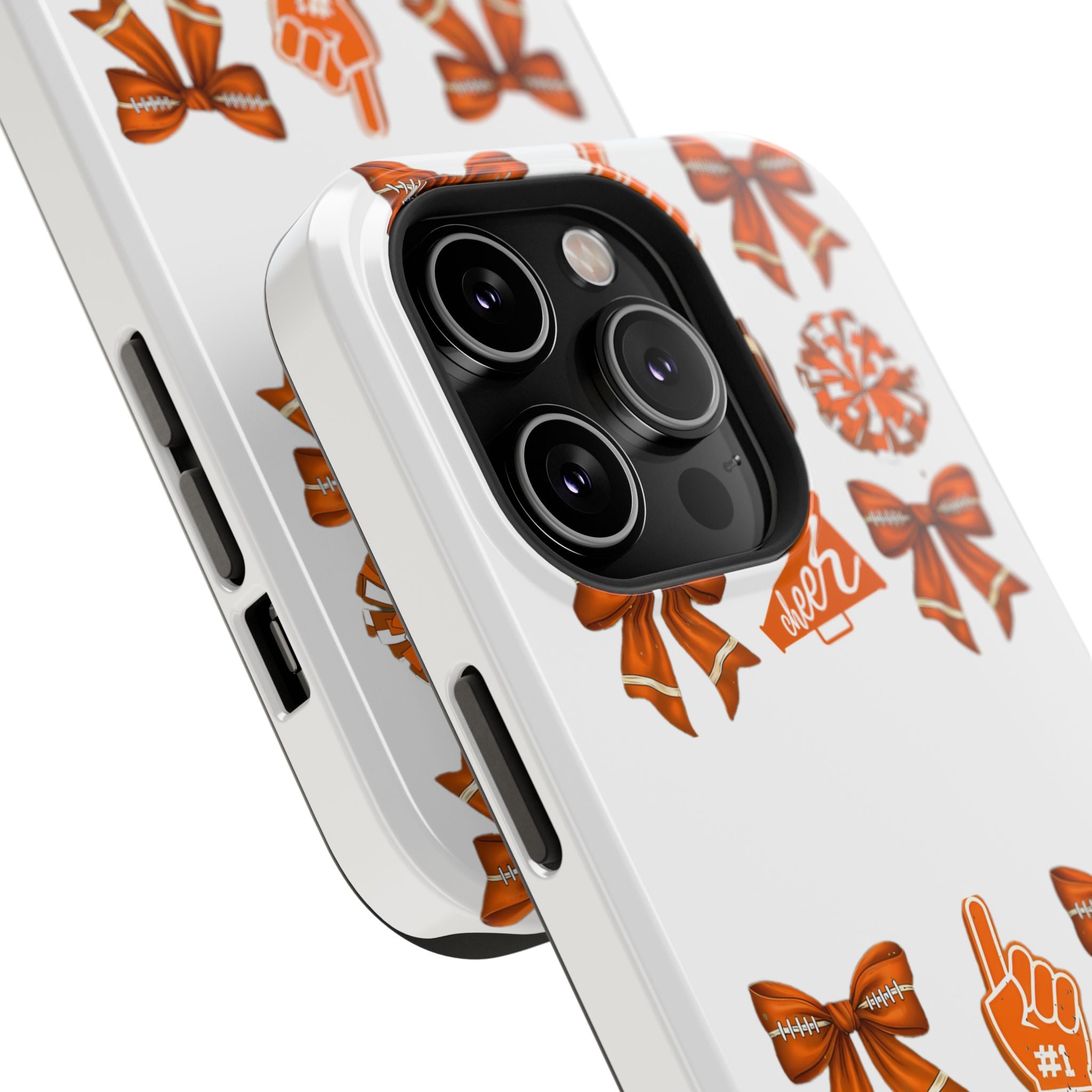 Customizable Orange-Themed Football Team Spirit Phone Case - Cheerful Accessories for Game Day, Unique Design for Fans, Sports Gift, Fall Celebrations, Team Pride
