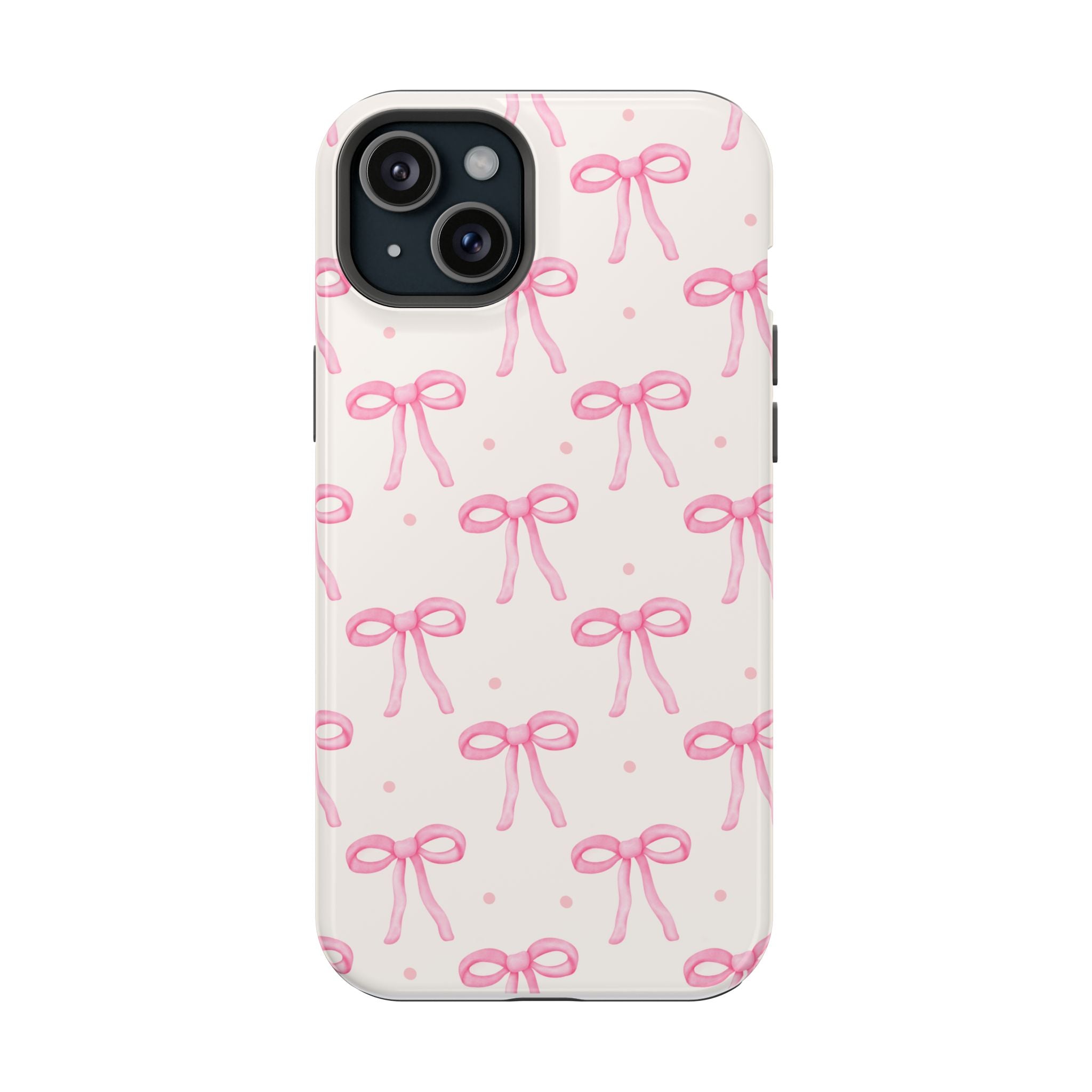 Customizable: Cute Pink Bow Impact-Resistant Phone Case