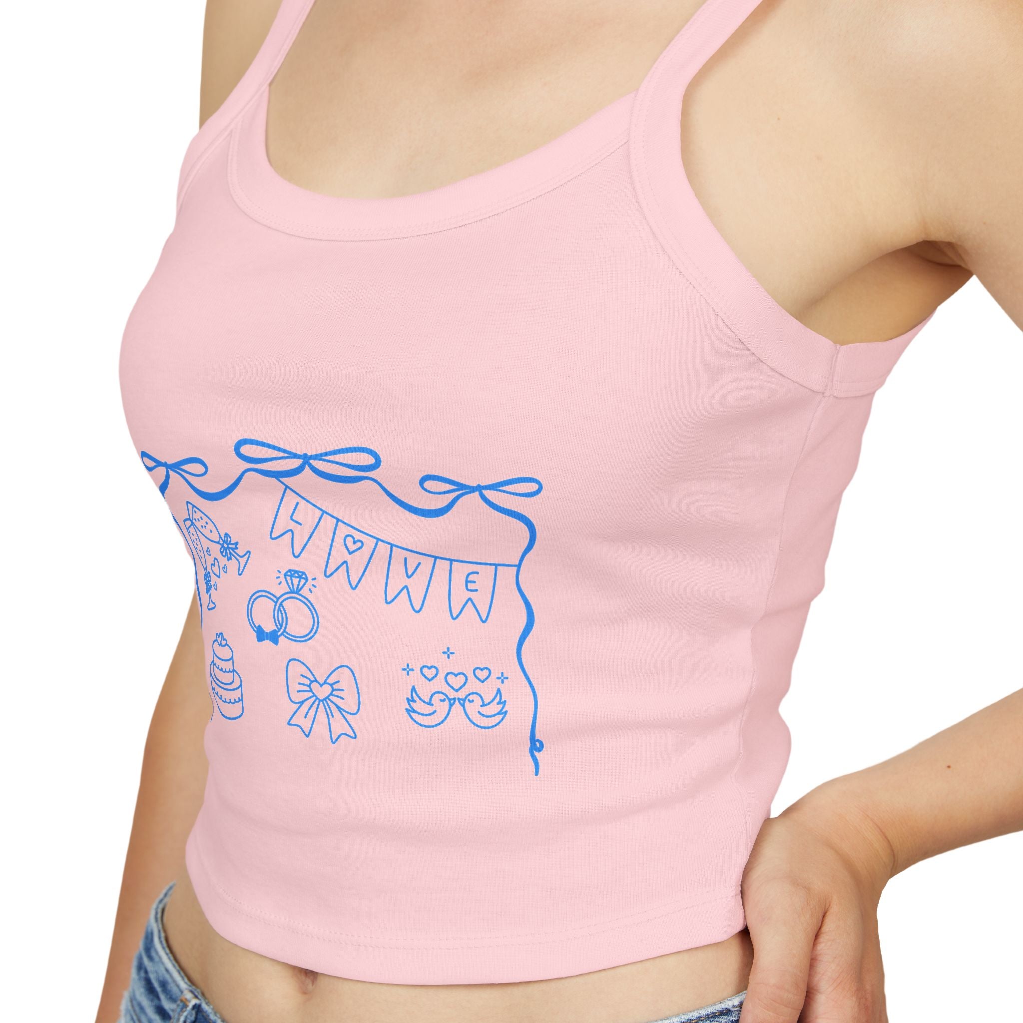 Customizable Women's Bachelorette/Bride Spaghetti Strap Tank Top
