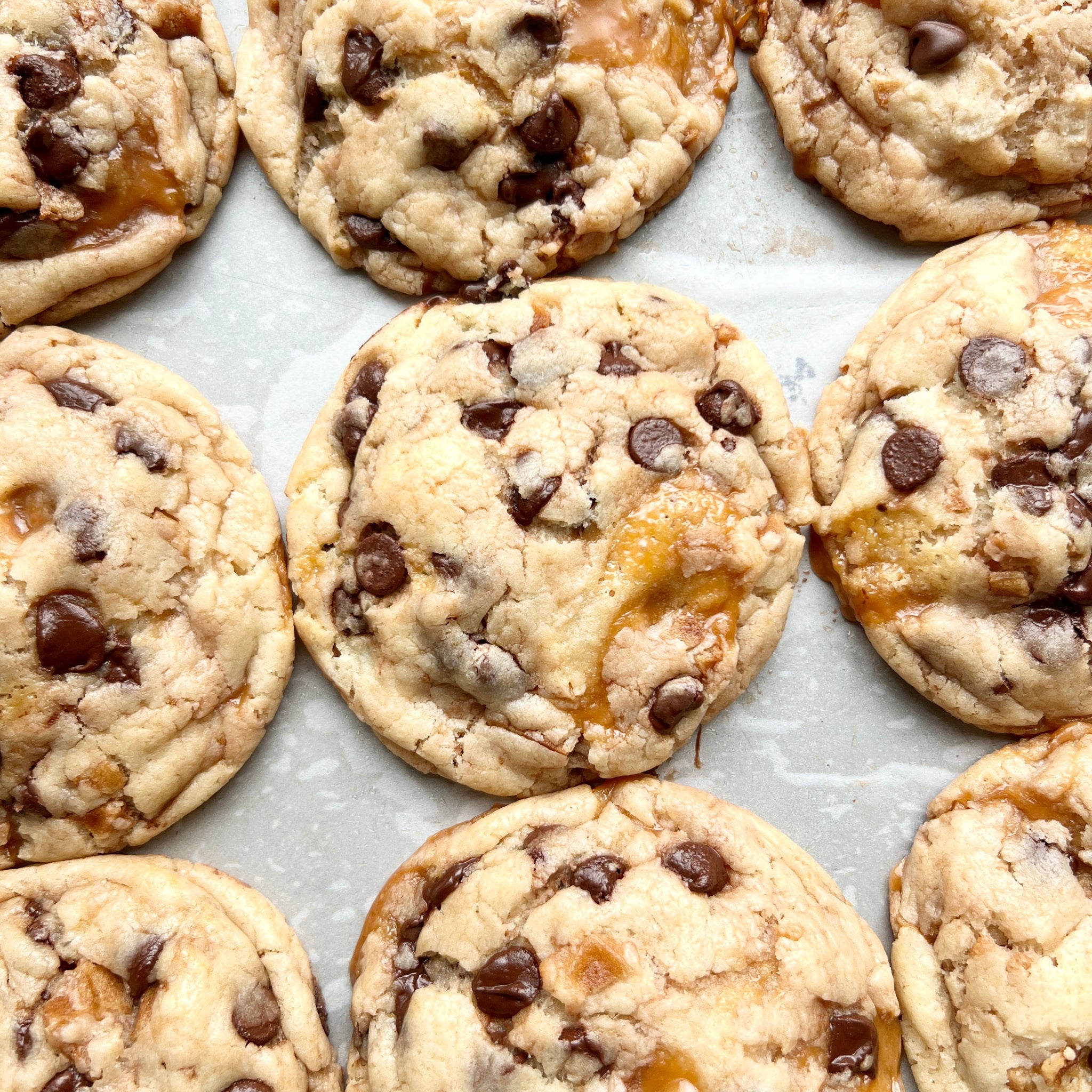 Caramel Cone Crunch Cookies