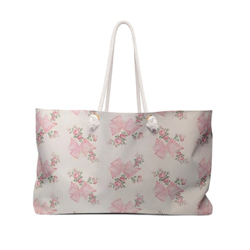 Floral Pink Weekender Bag, Stylish Travel Tote, Perfect for Beach, Gym, Weekend Getaway, Gift for Her