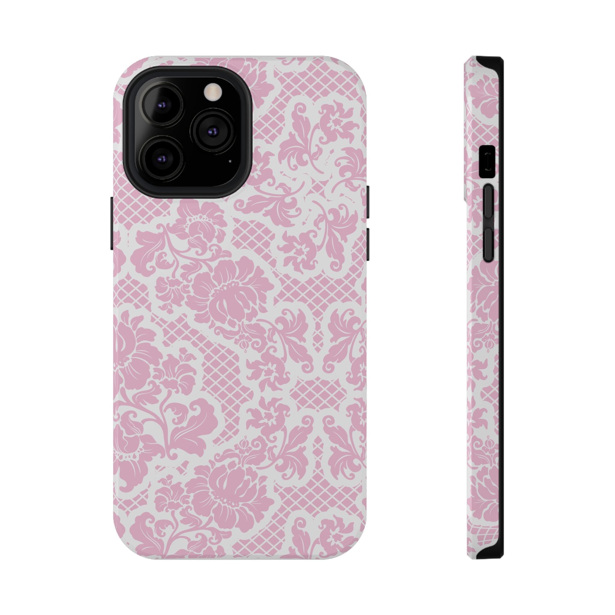 Customizable: Pink Lace Inspired Elegantly Chic Impact-Resistant Case