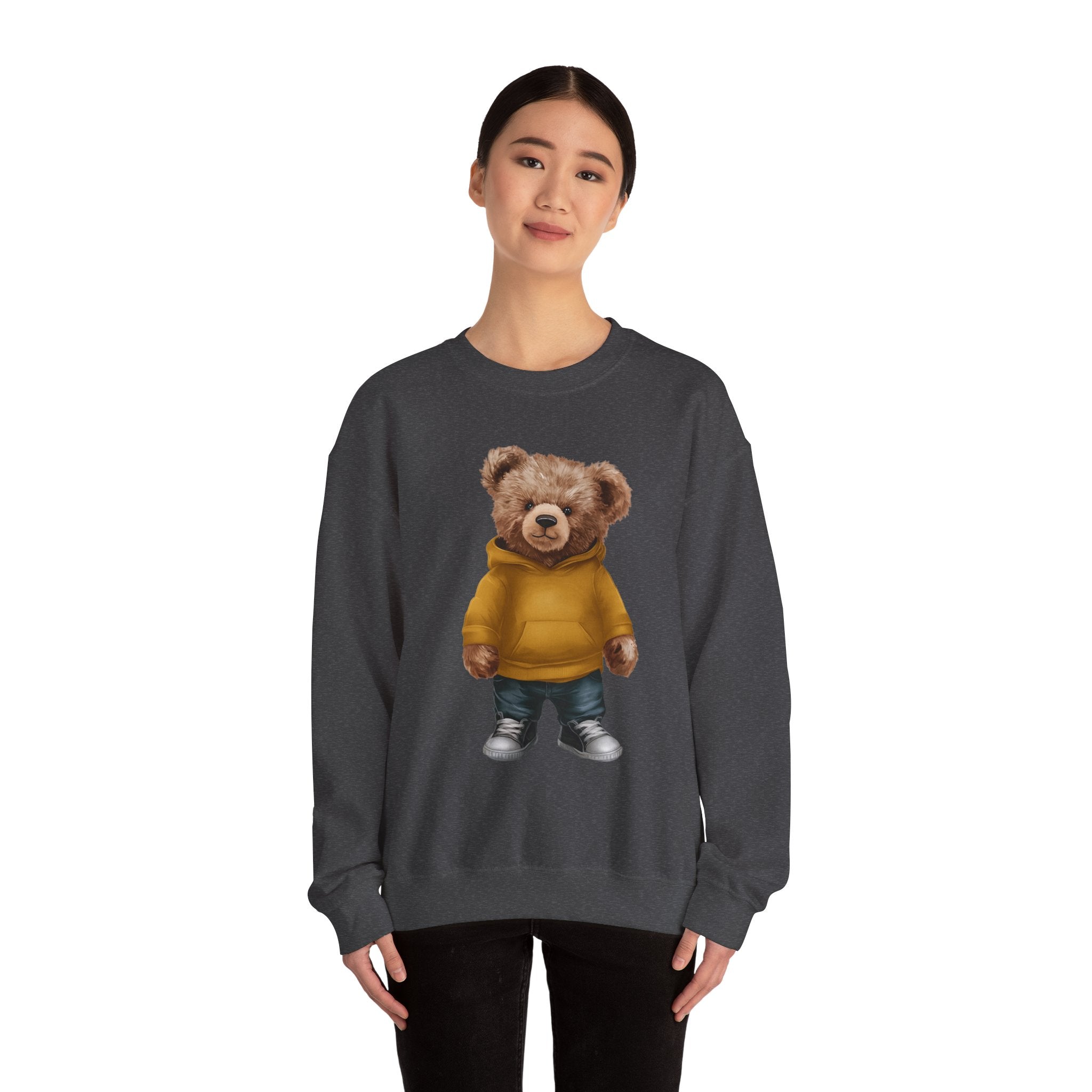 Customizable Bear with Gold Hoodie Crewneck
