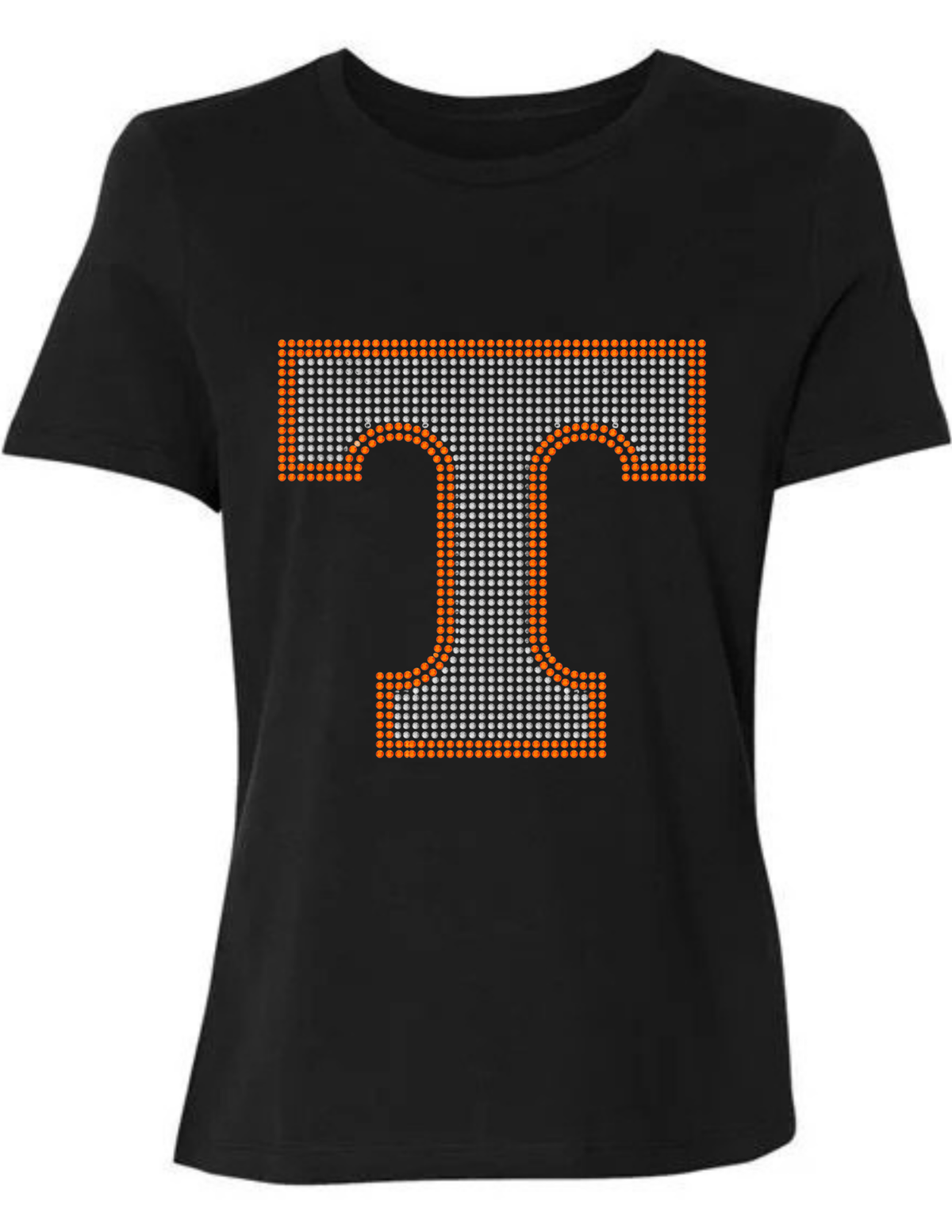 Tennessee Vols Large T Black Crewneck Short Sleeve T-Shirt