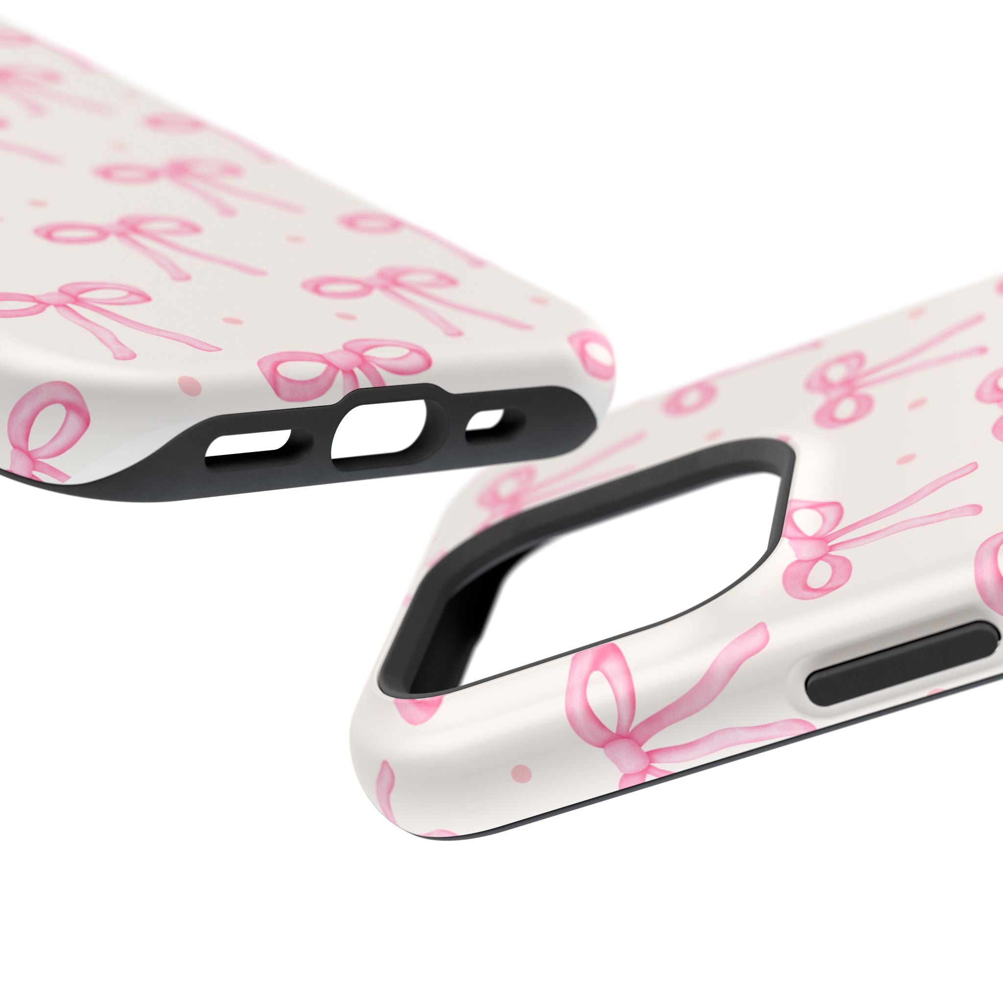 Customizable: Cute Pink Bow Impact-Resistant Phone Case
