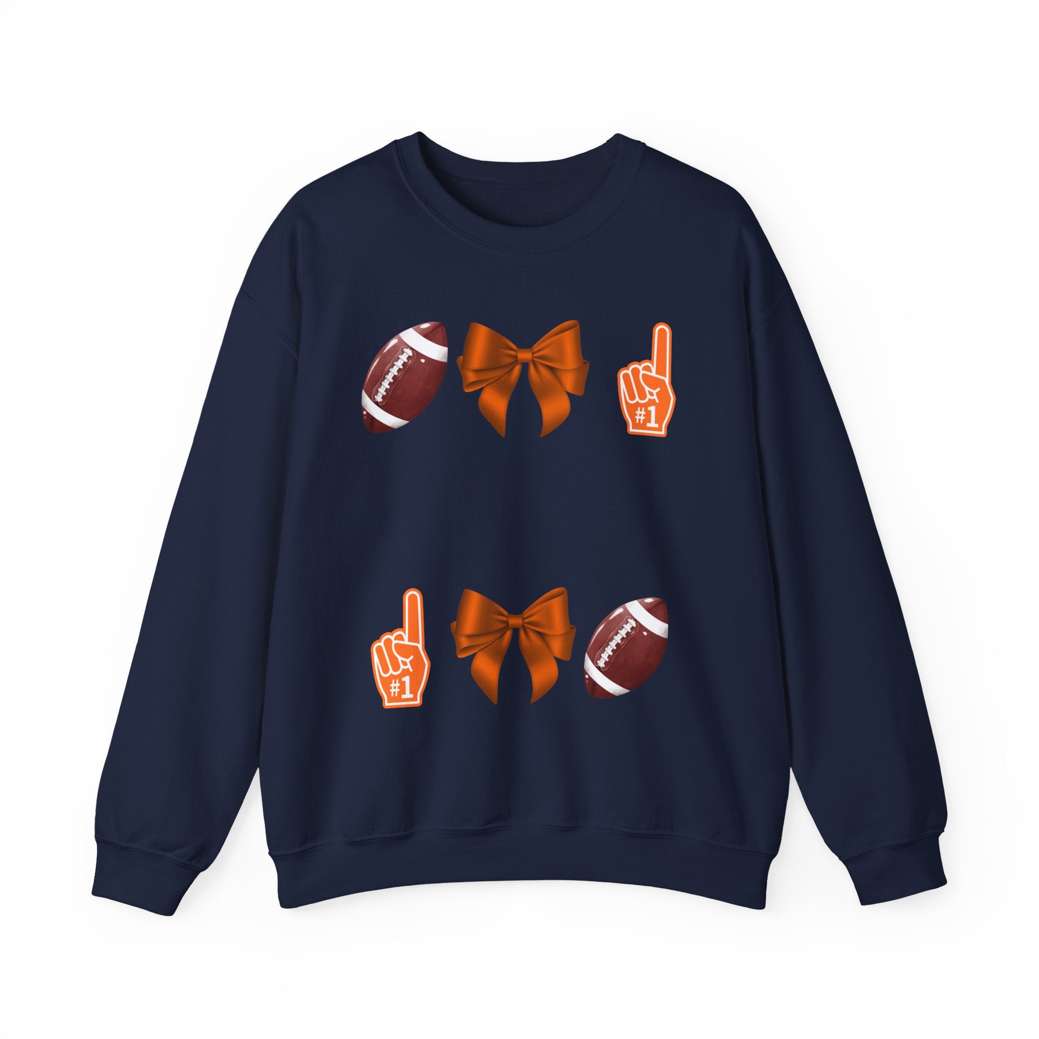 Customizable Orange Themed Game Day Spirit Sweatshirt