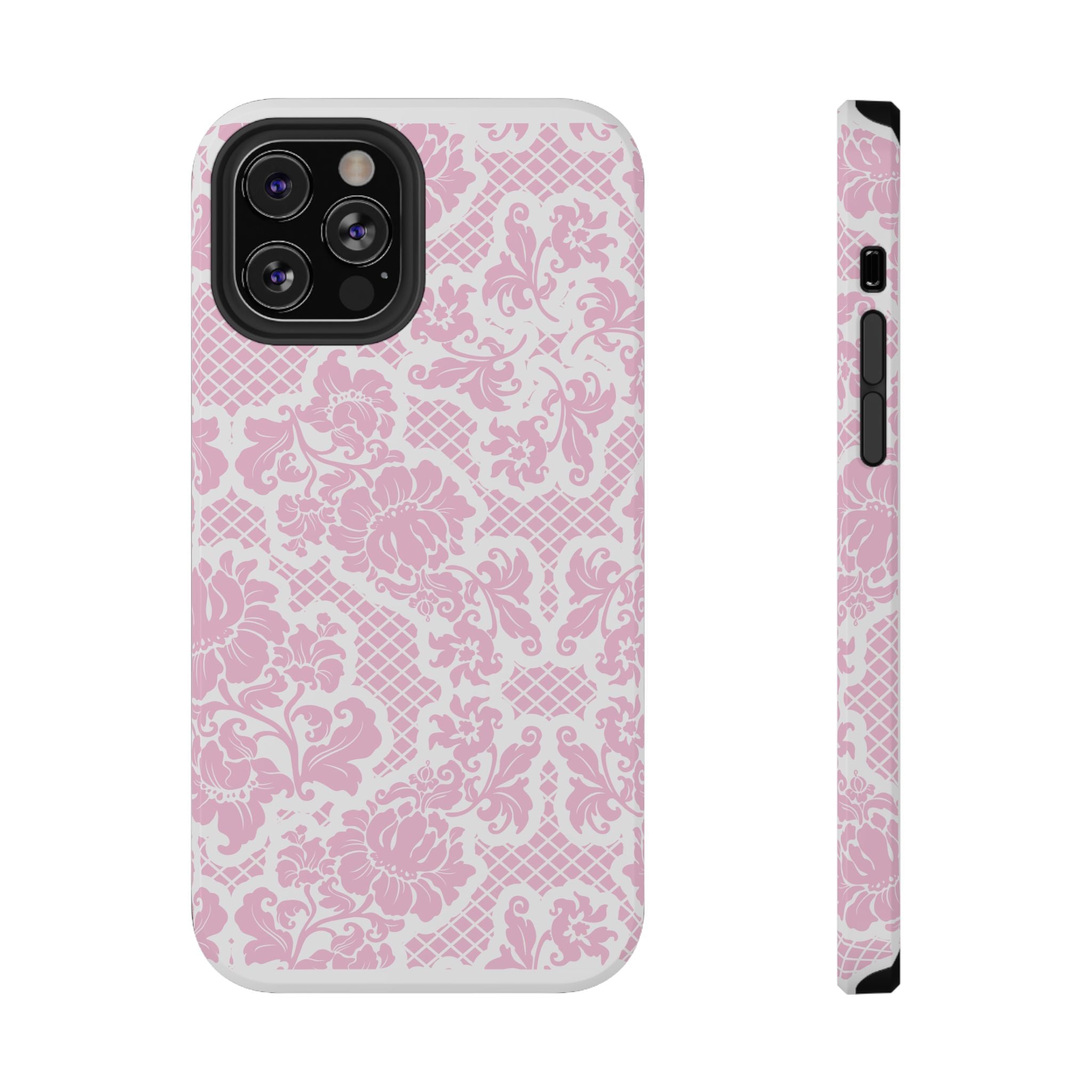 Customizable: Pink Lace Inspired Elegantly Chic Impact-Resistant Case