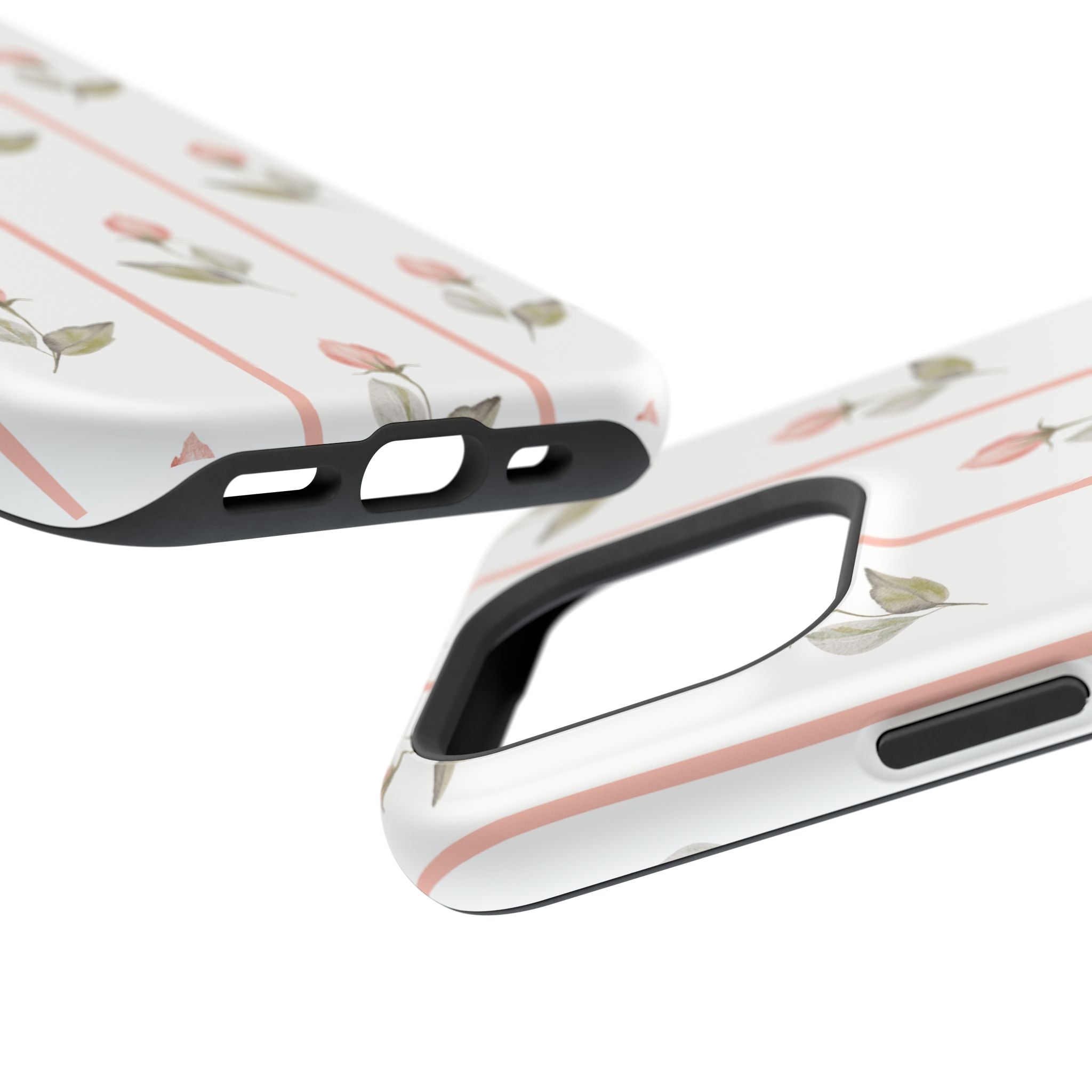 Customizable: Floral Impact-Resistant Phone Case, Chic Phone Cover