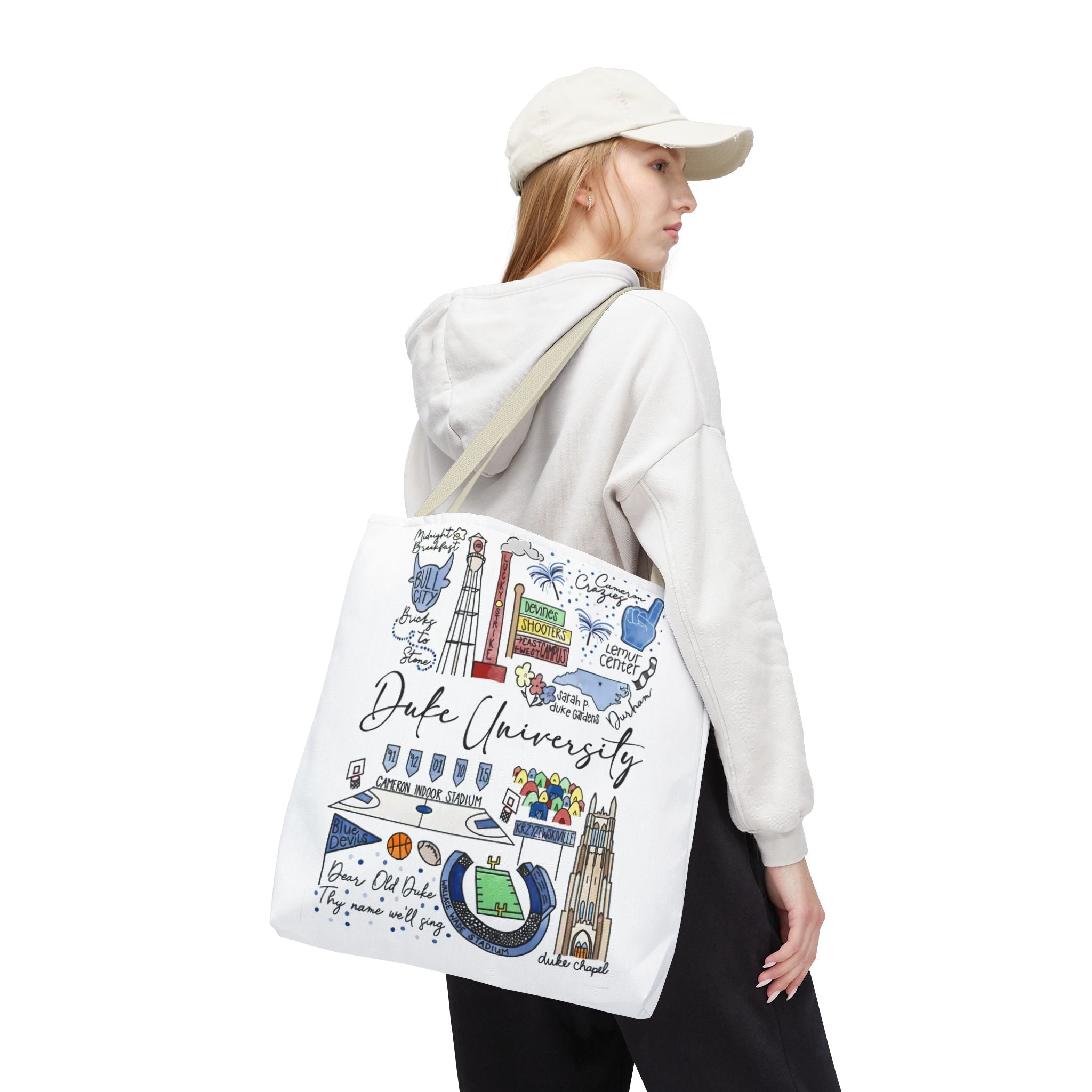 Duke University Tote Bag, College Spirit Bag, Campus Life Accessory, School Pride Gift, Eco-Friendly Shopping Bag