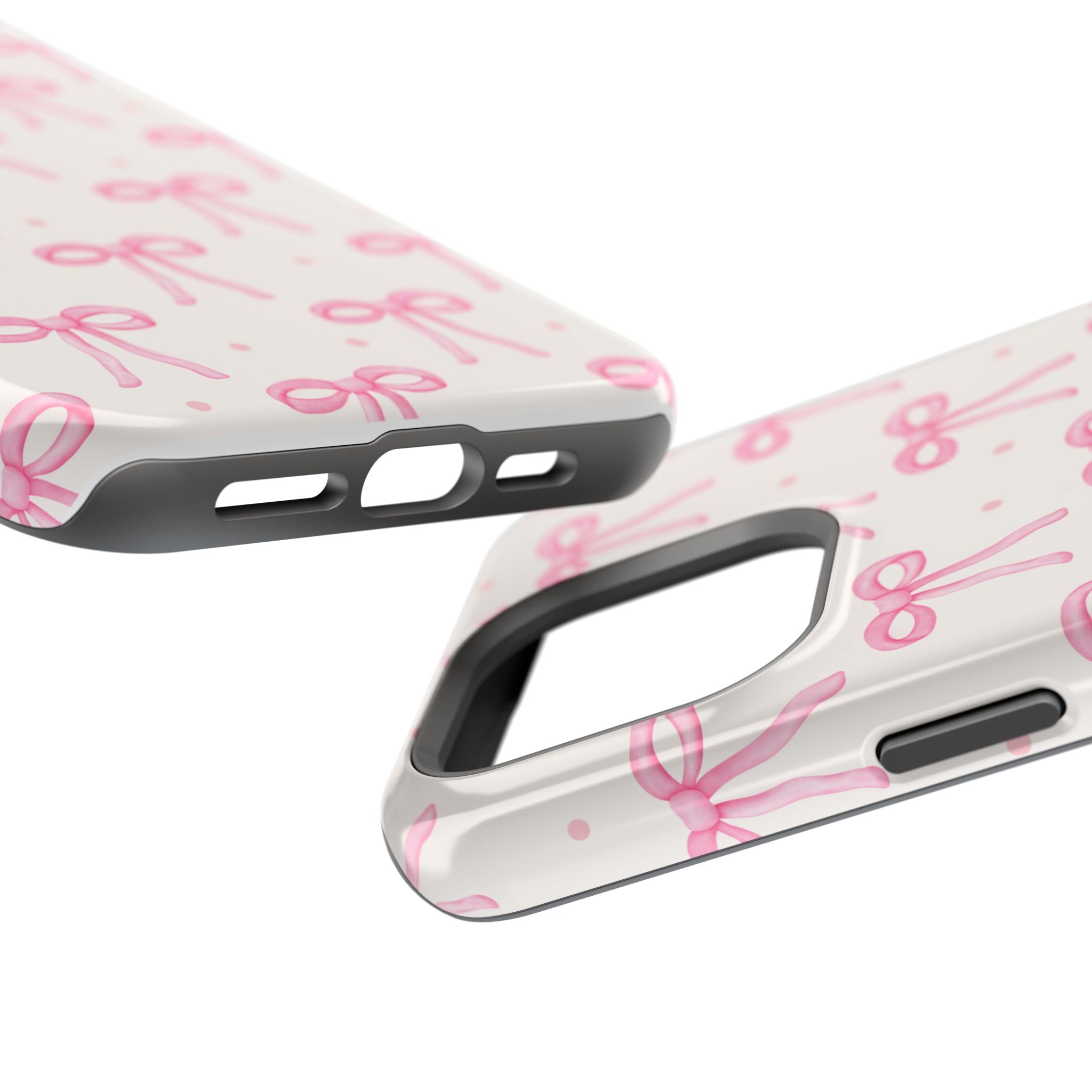 Customizable: Cute Pink Bow Impact-Resistant Phone Case