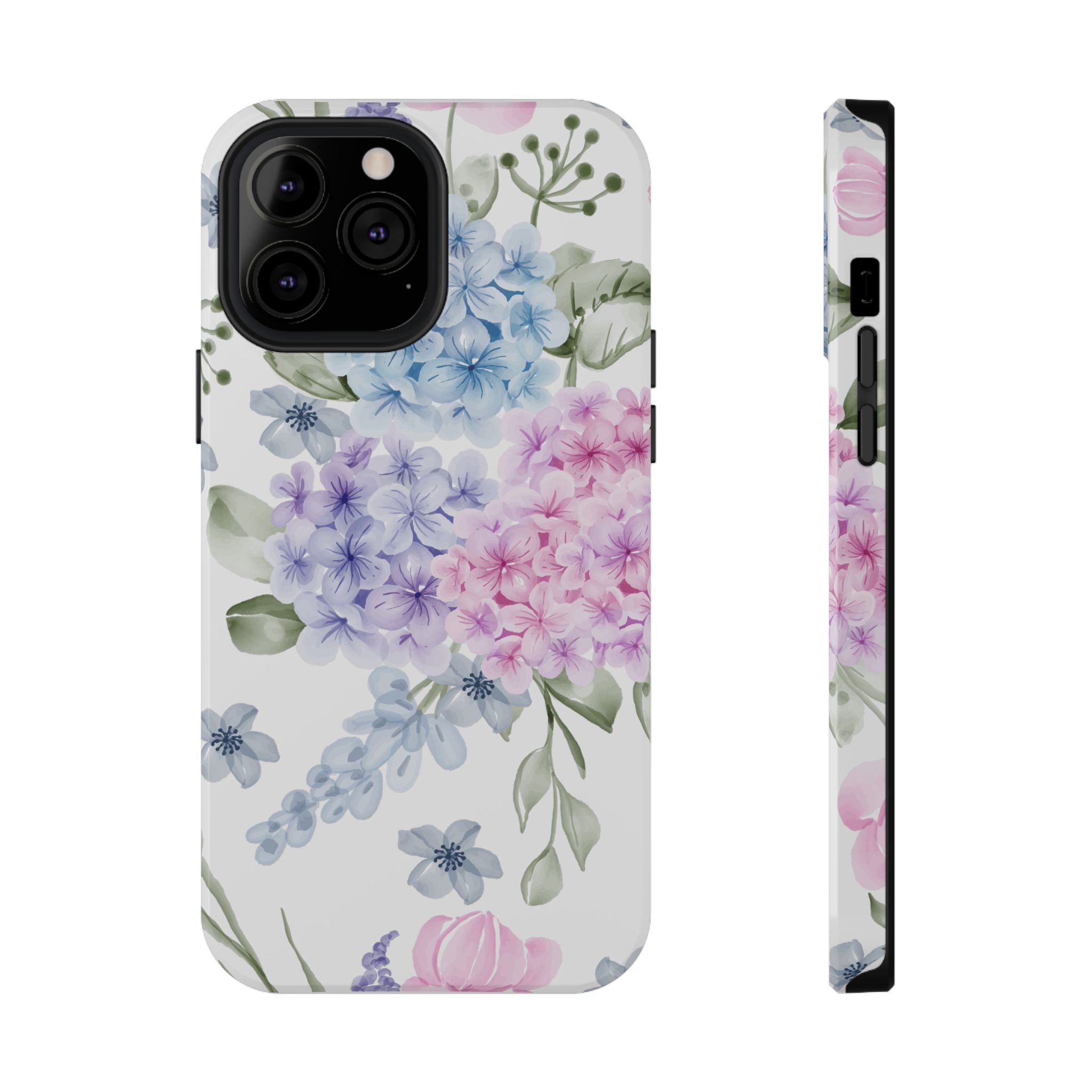 Customizable: Floral Hydrangea Impact-Resistant Phone Case