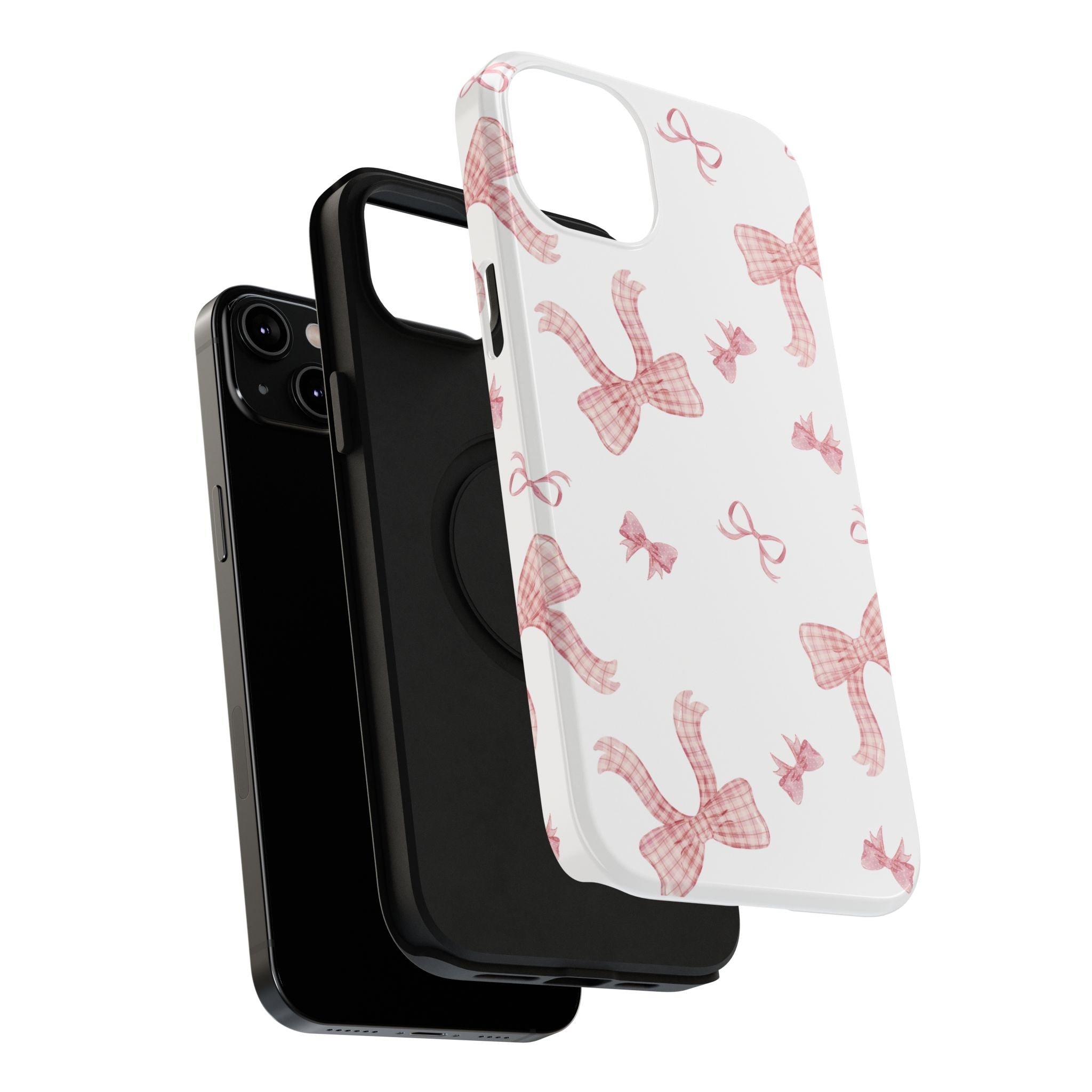 Customizable: Gingham Chic Bow Pattern Phone Case