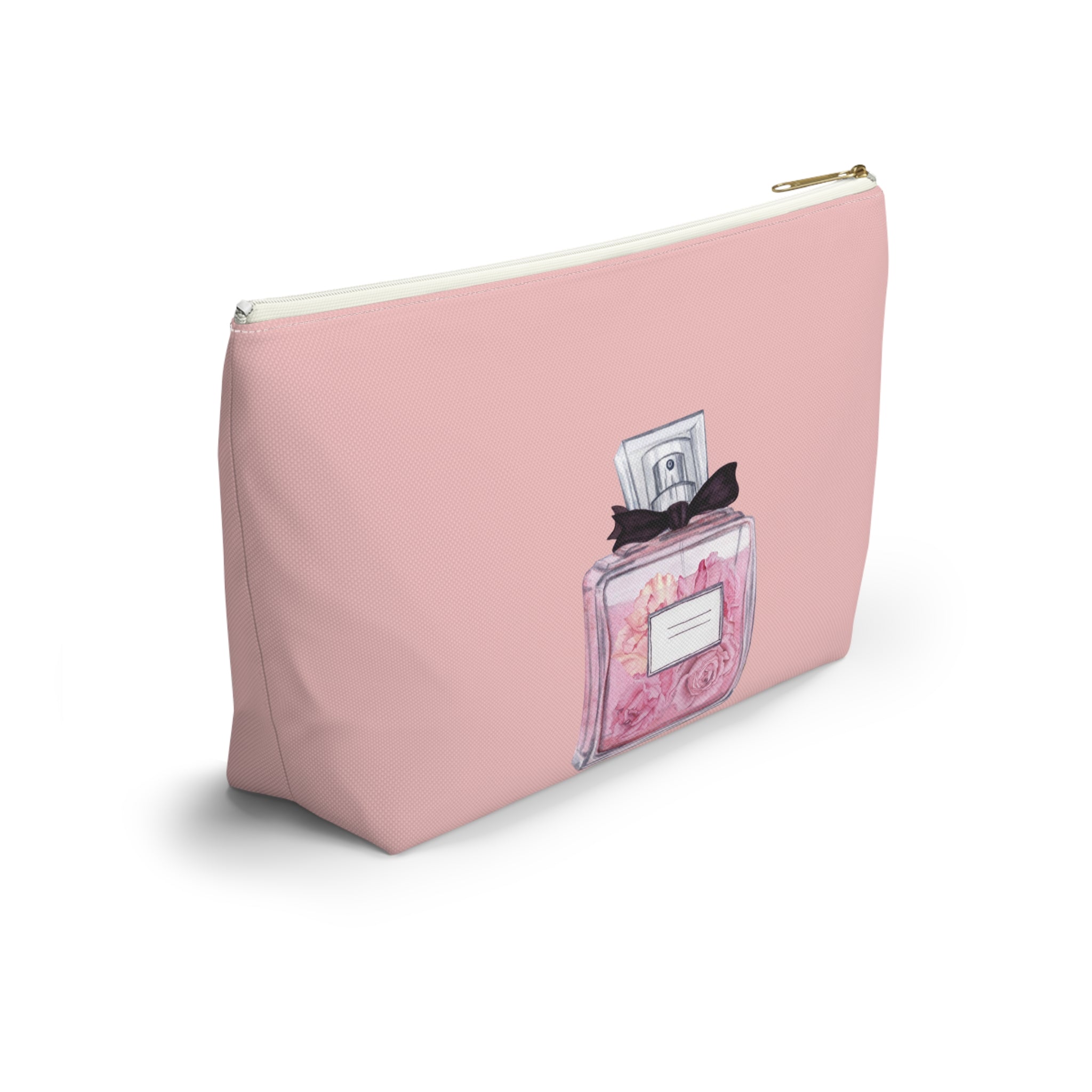 Customizable Chic Makeup Pouch, Cosmetic Bag, Travel Organizer, Floral Print, Gift for Her