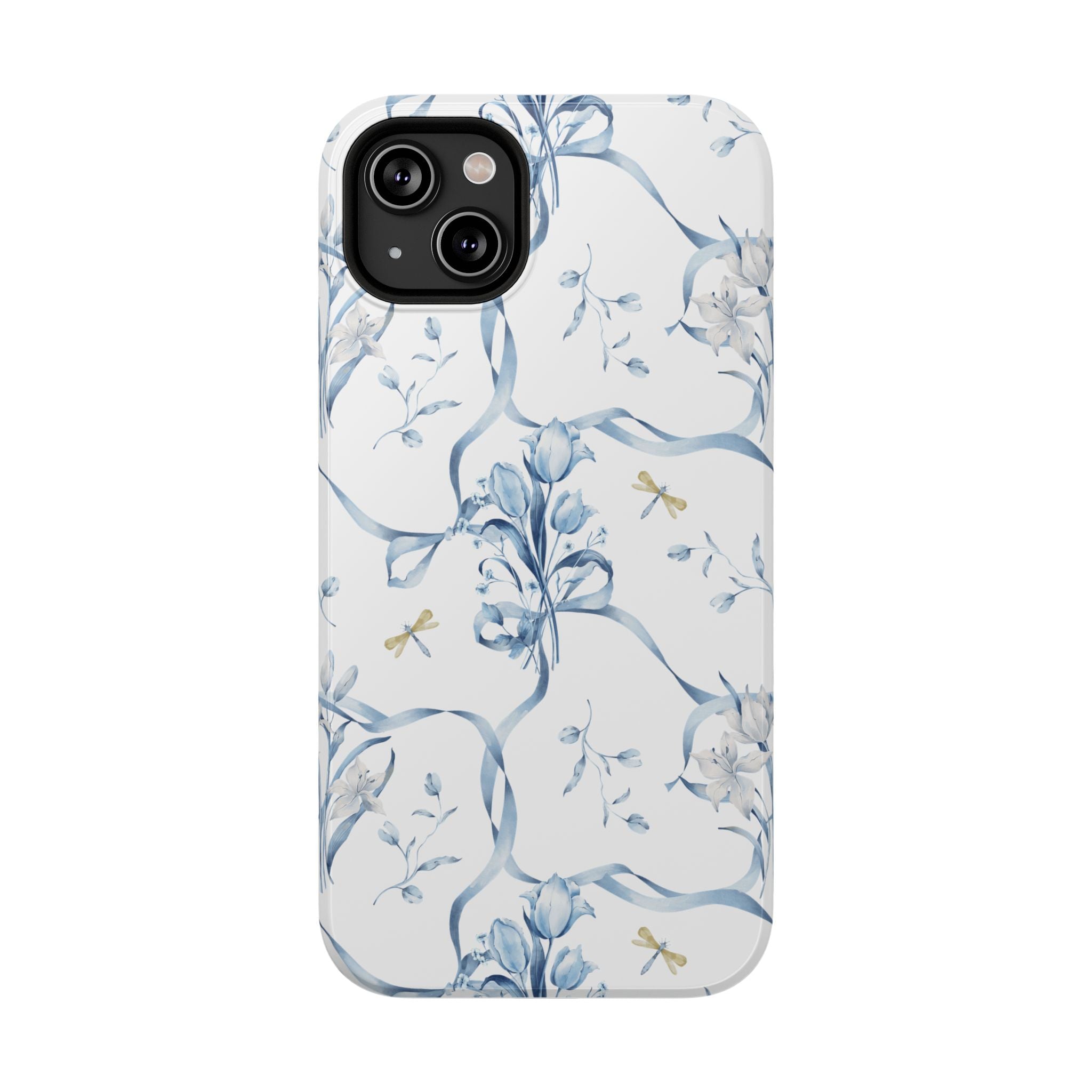 Customizable: Blue Floral-Inspired Phone Case