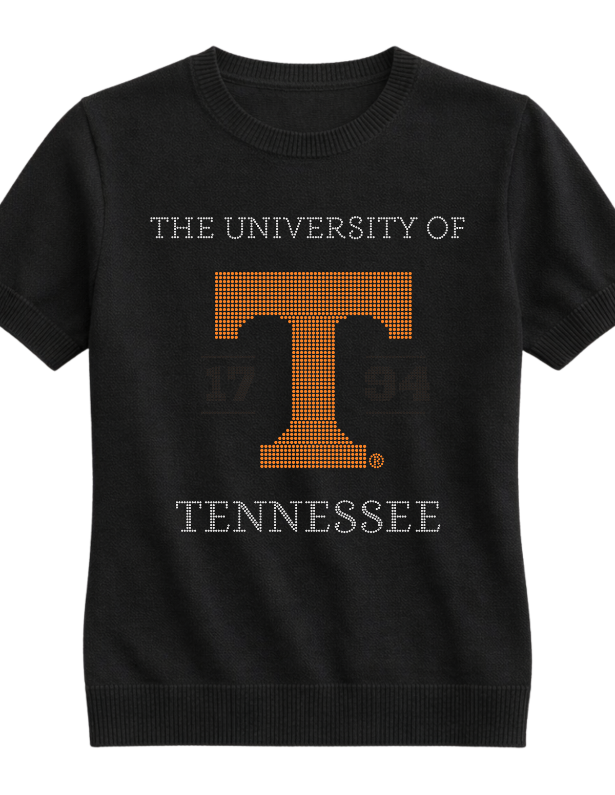 Tennessee Volunteers EST. 1794 Black Short Sleeve Sweater