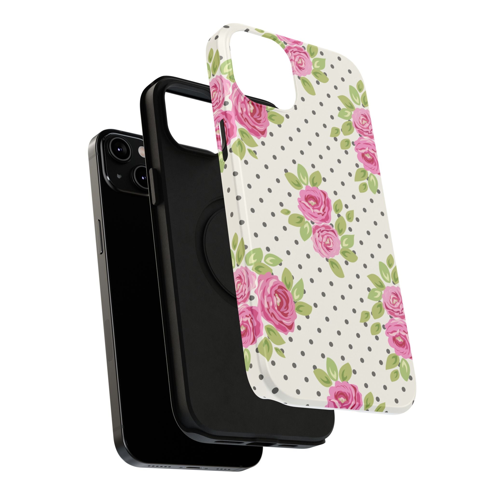 Customizable: Floral Polka Dot Phone Case