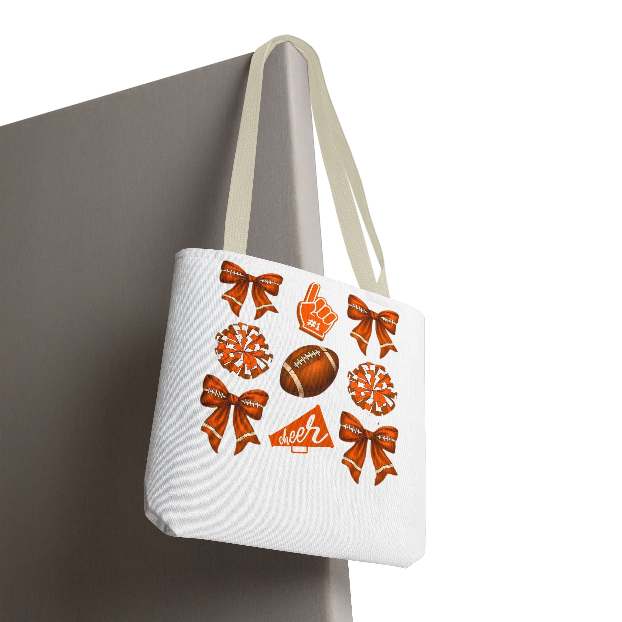 Orange Themed Game Day Tote Bag - College Commitment & Graduation Gift - School Pride Design