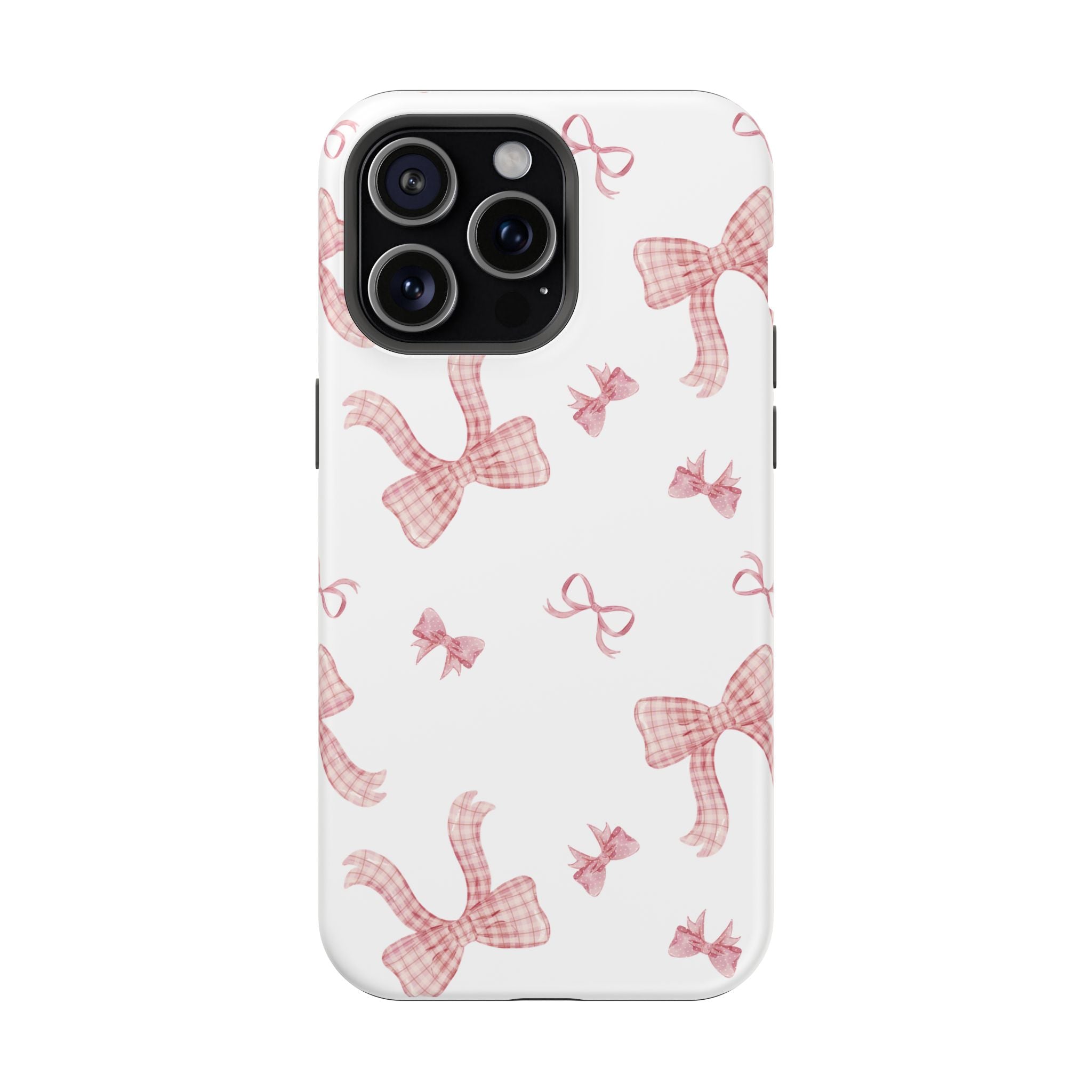 Customizable: Gingham Chic Bow Pattern Phone Case