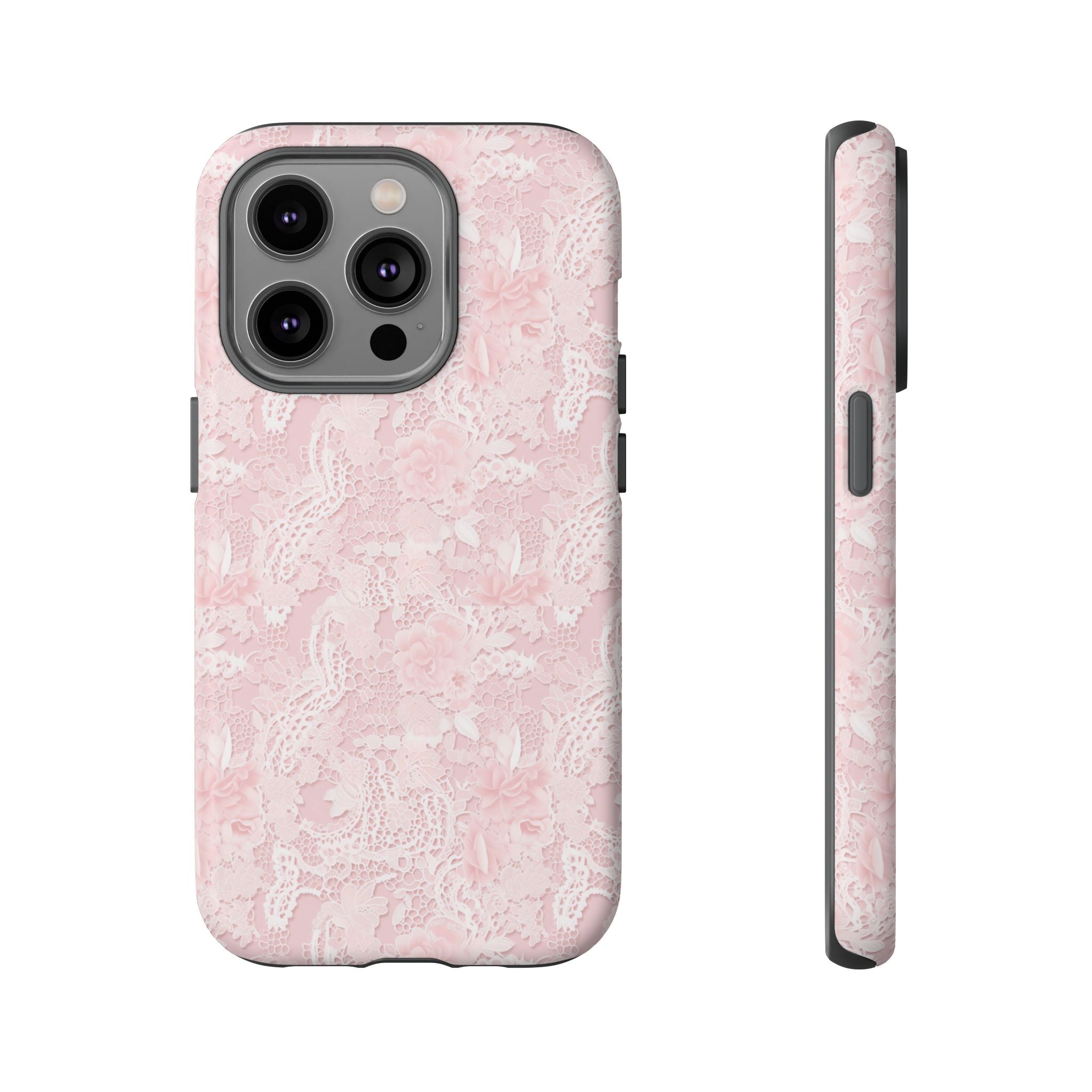 Customizable: Pink Floral Phone Case, Stylish Tough Cases, Unique Gift for Her, Cute Phone Accessories, Floral Tech Cover