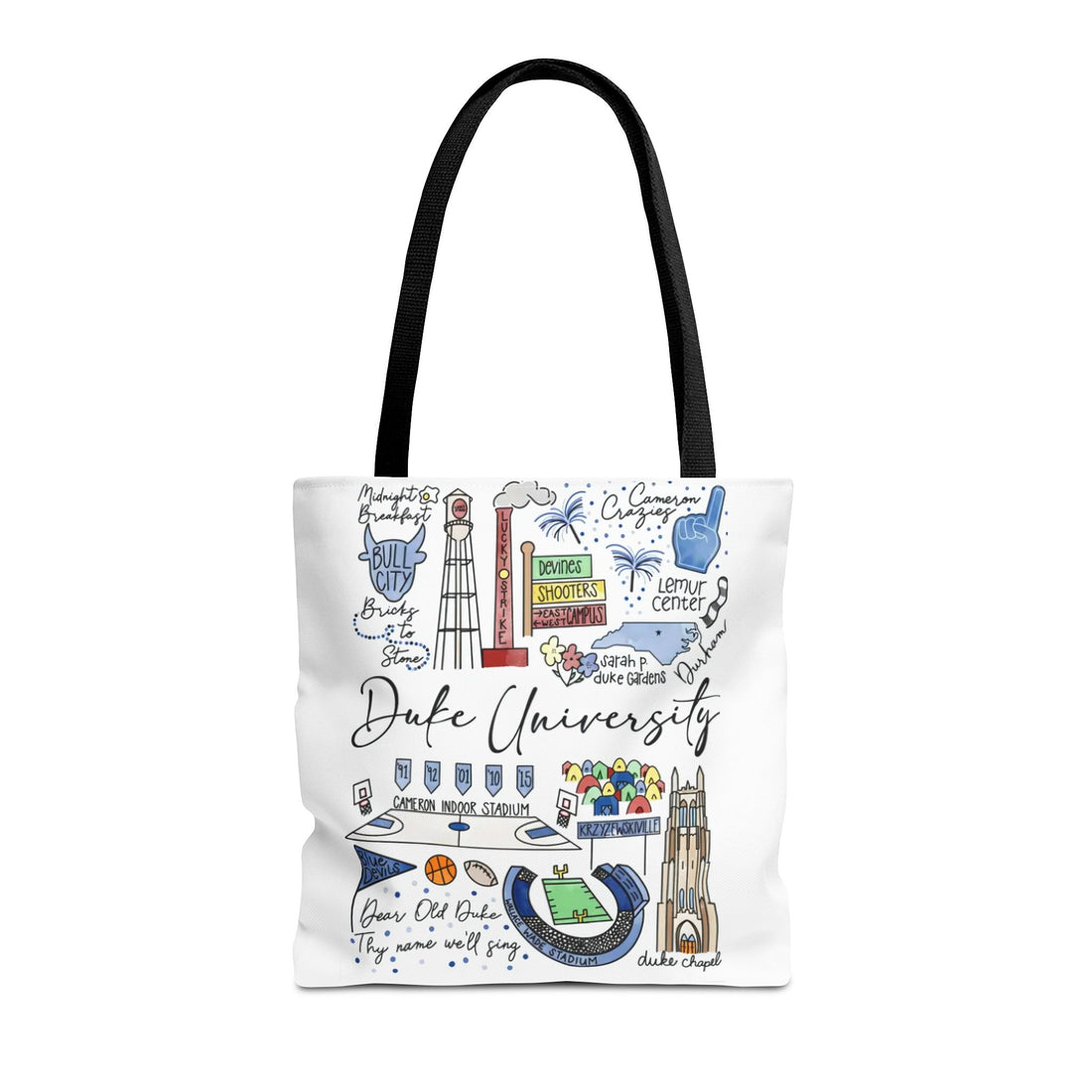 Duke University Tote Bag, College Spirit Bag, Campus Life Accessory, School Pride Gift, Eco-Friendly Shopping Bag