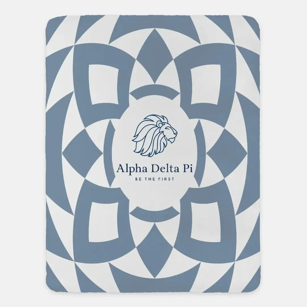 Alpha Delta Pi XL 60x80 Sherpa Throw Blanket - Horizon Tribal