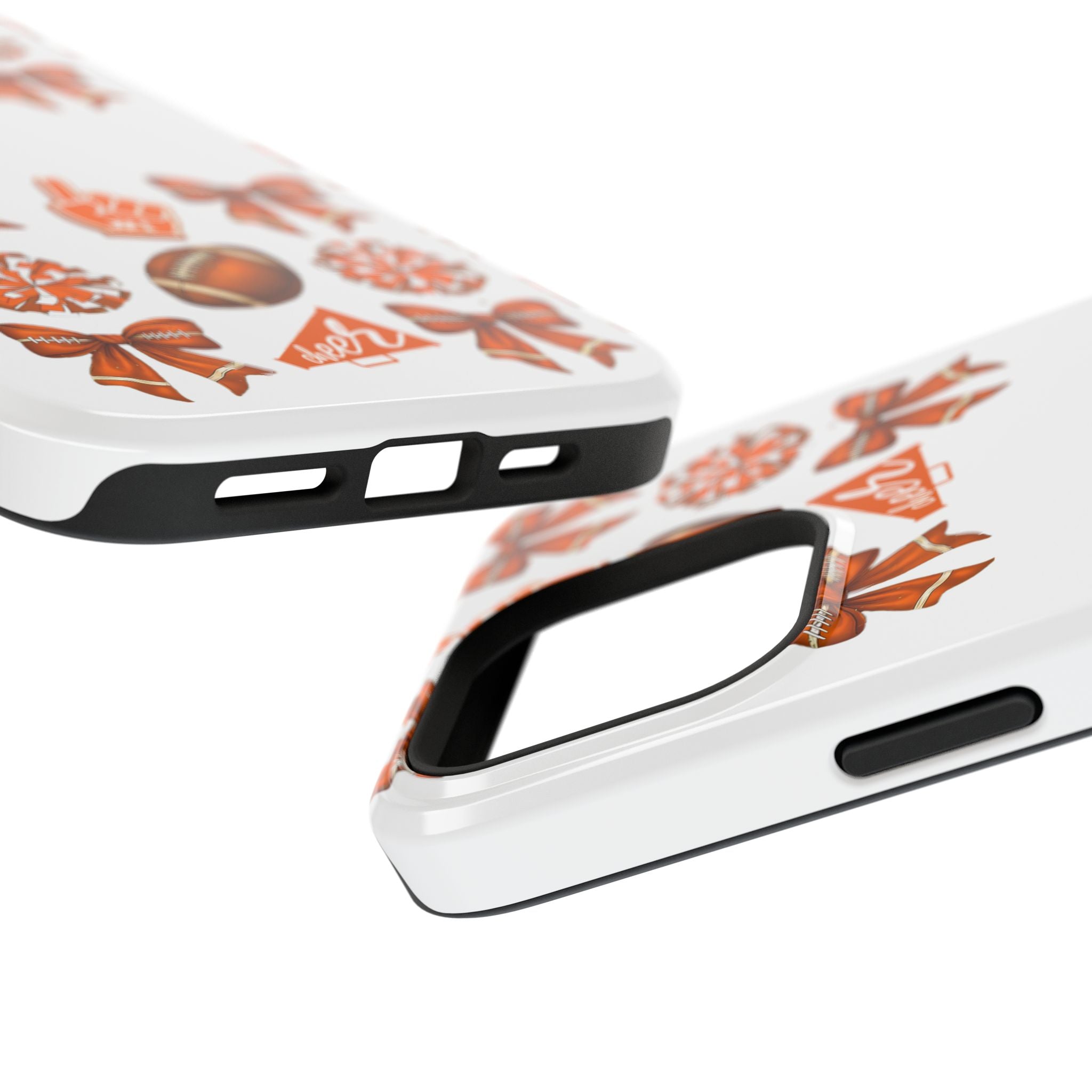 Customizable Orange-Themed Football Team Spirit Phone Case - Cheerful Accessories for Game Day, Unique Design for Fans, Sports Gift, Fall Celebrations, Team Pride