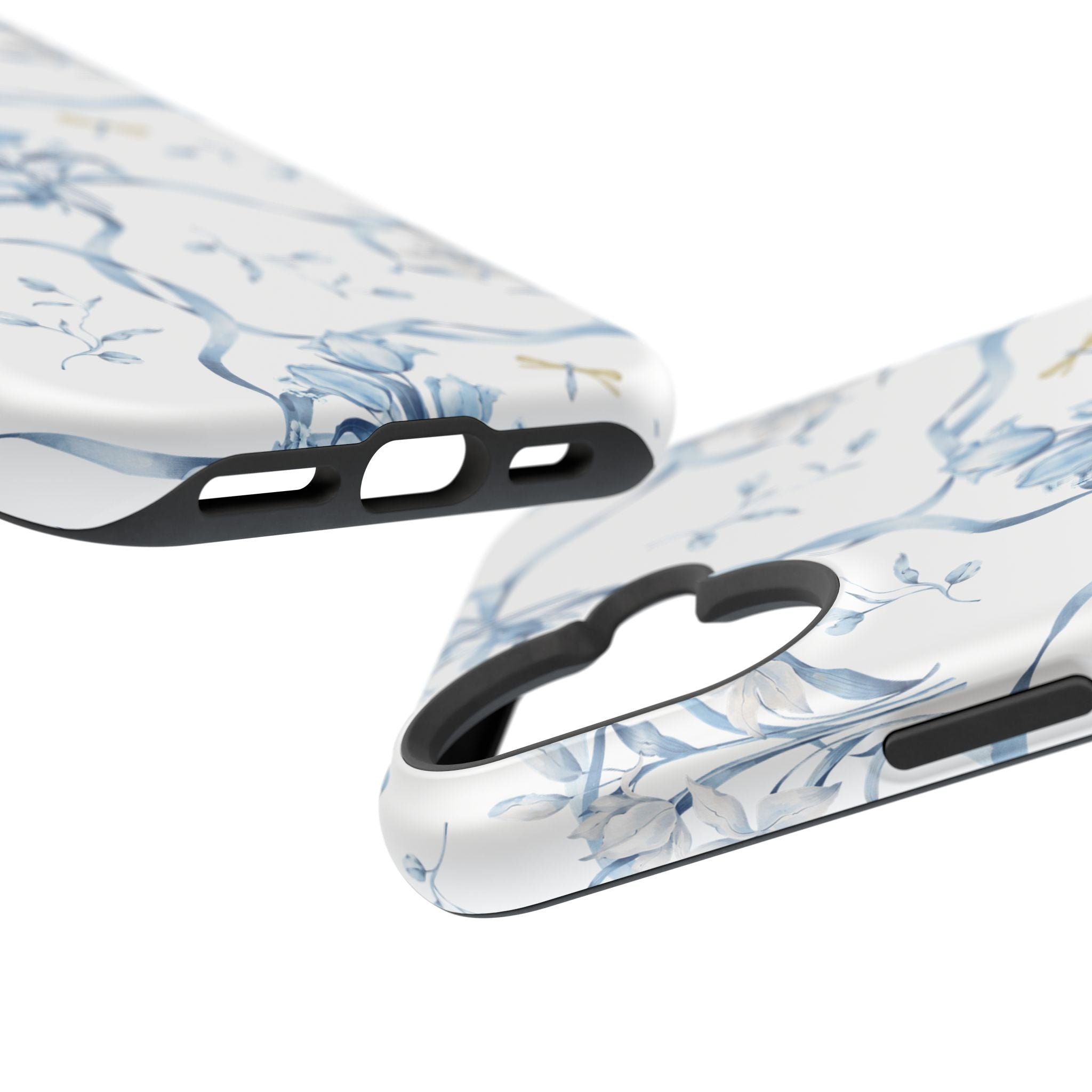 Customizable: Blue Floral-Inspired Phone Case