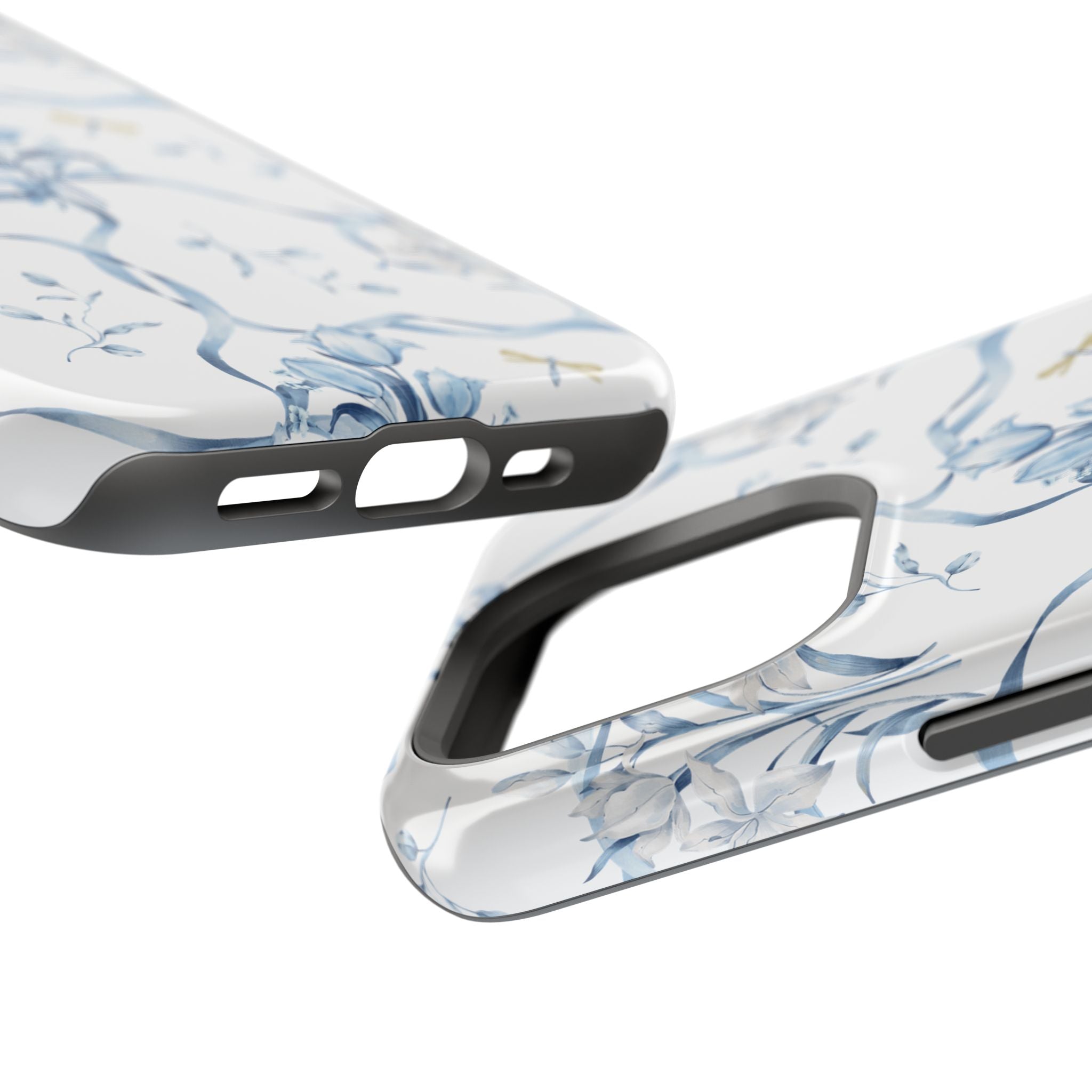 Customizable: Blue Floral-Inspired Phone Case