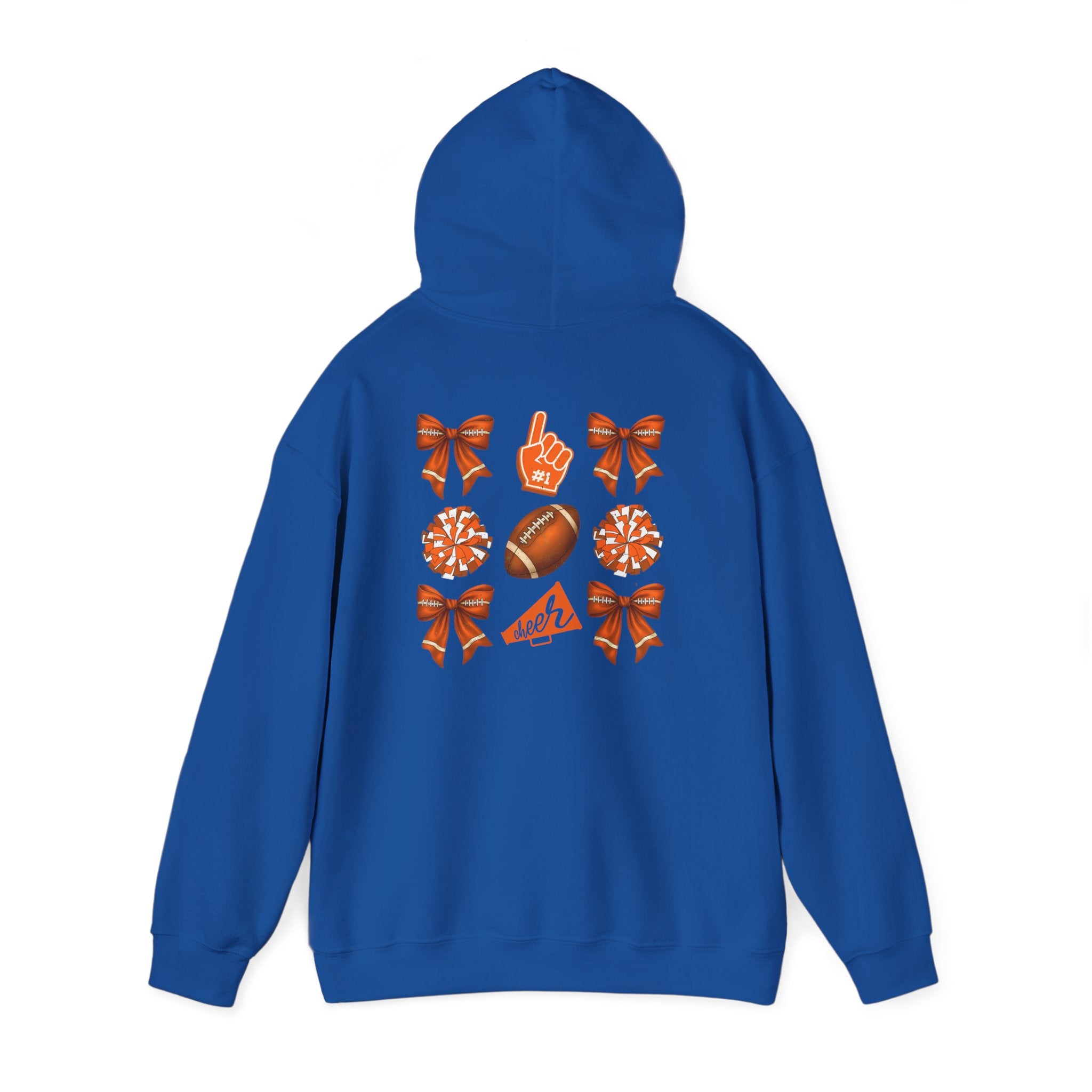 Orange Themed Game Day Hoodie: Perfect for Game Day, Sports Events, Team Spirit, Gift for Cheer Moms, Cozy & Stylish Sweatshirt