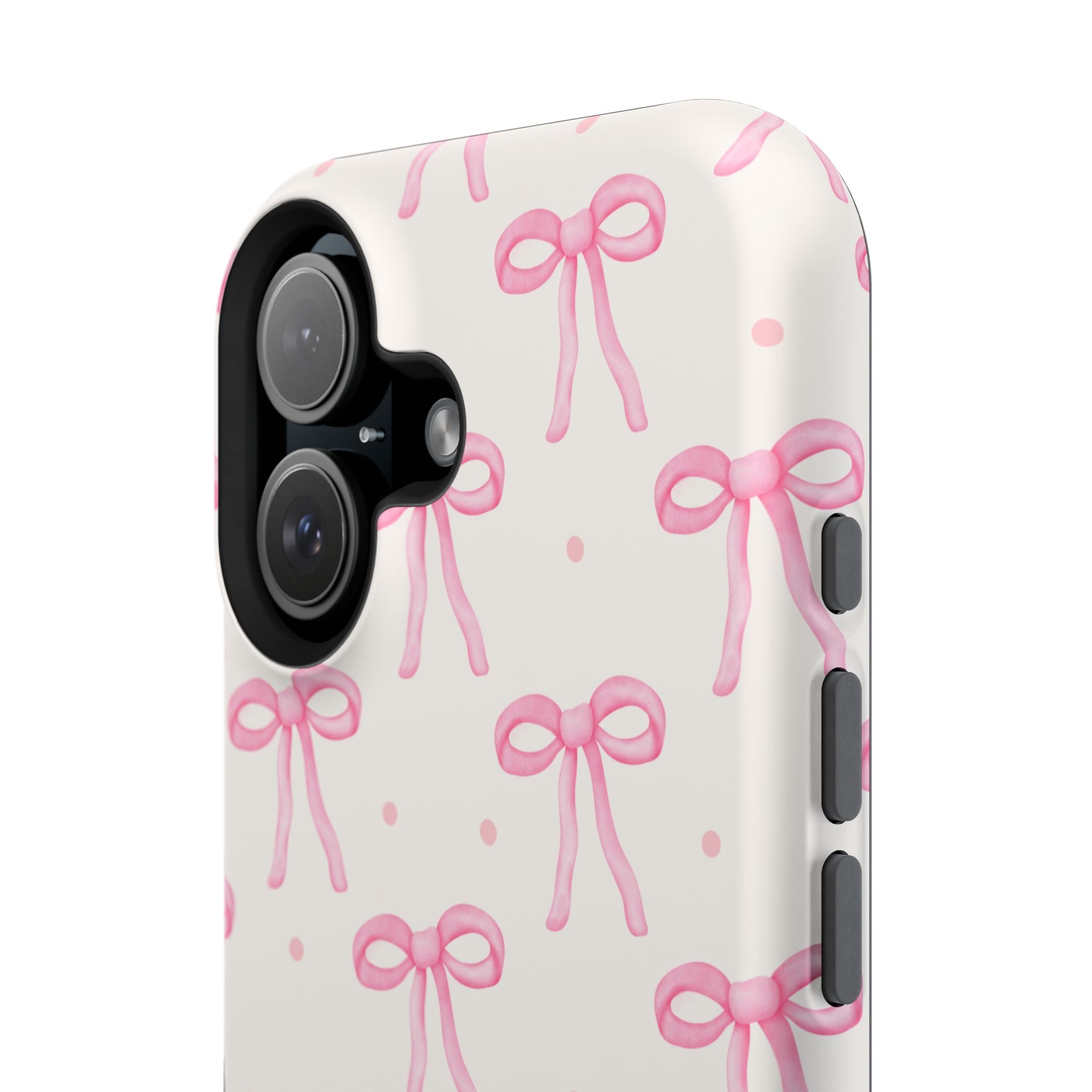 Customizable: Cute Pink Bow Impact-Resistant Phone Case