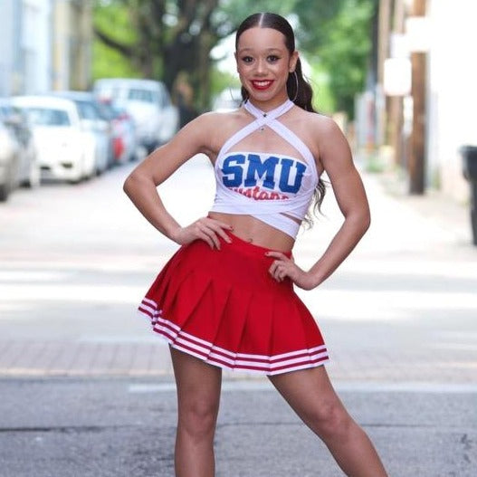 SMU Mustangs White Multi Way Bandeau Top